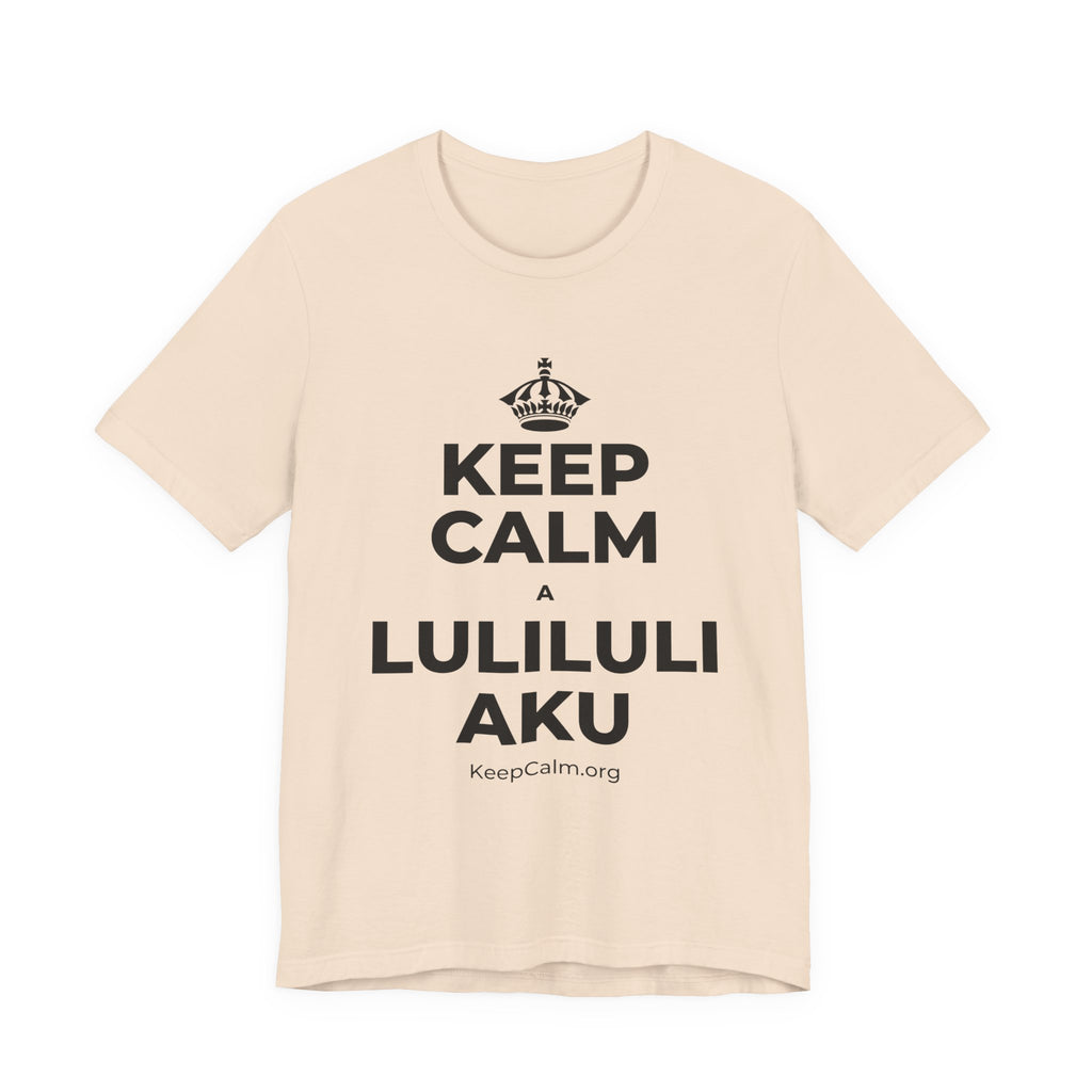 KEEP CALM A LULILULI AKU T-Shirt (Soft Cream–Heather Mauve)