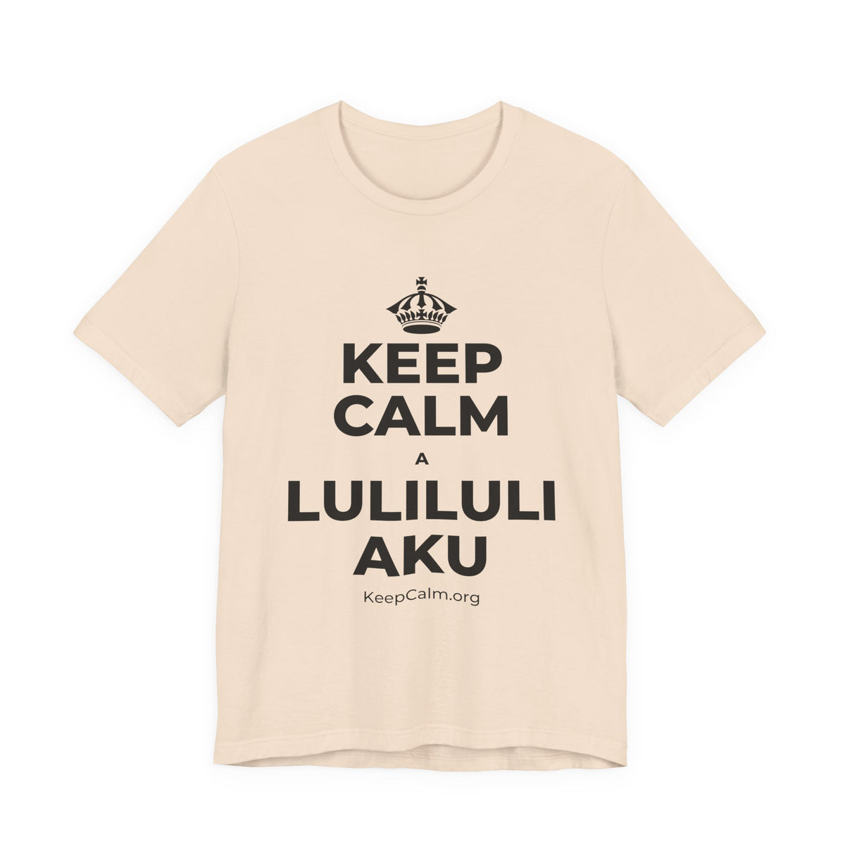 KEEP CALM A LULILULI AKU T-Shirt (Soft Cream–Heather Mauve)