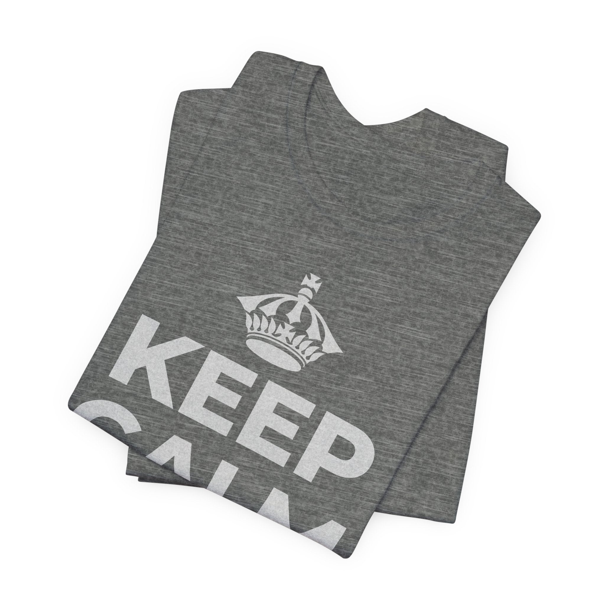 KEEP CALM AND あなたは愛される人 T-Shirt (Baby Blue–Silver)