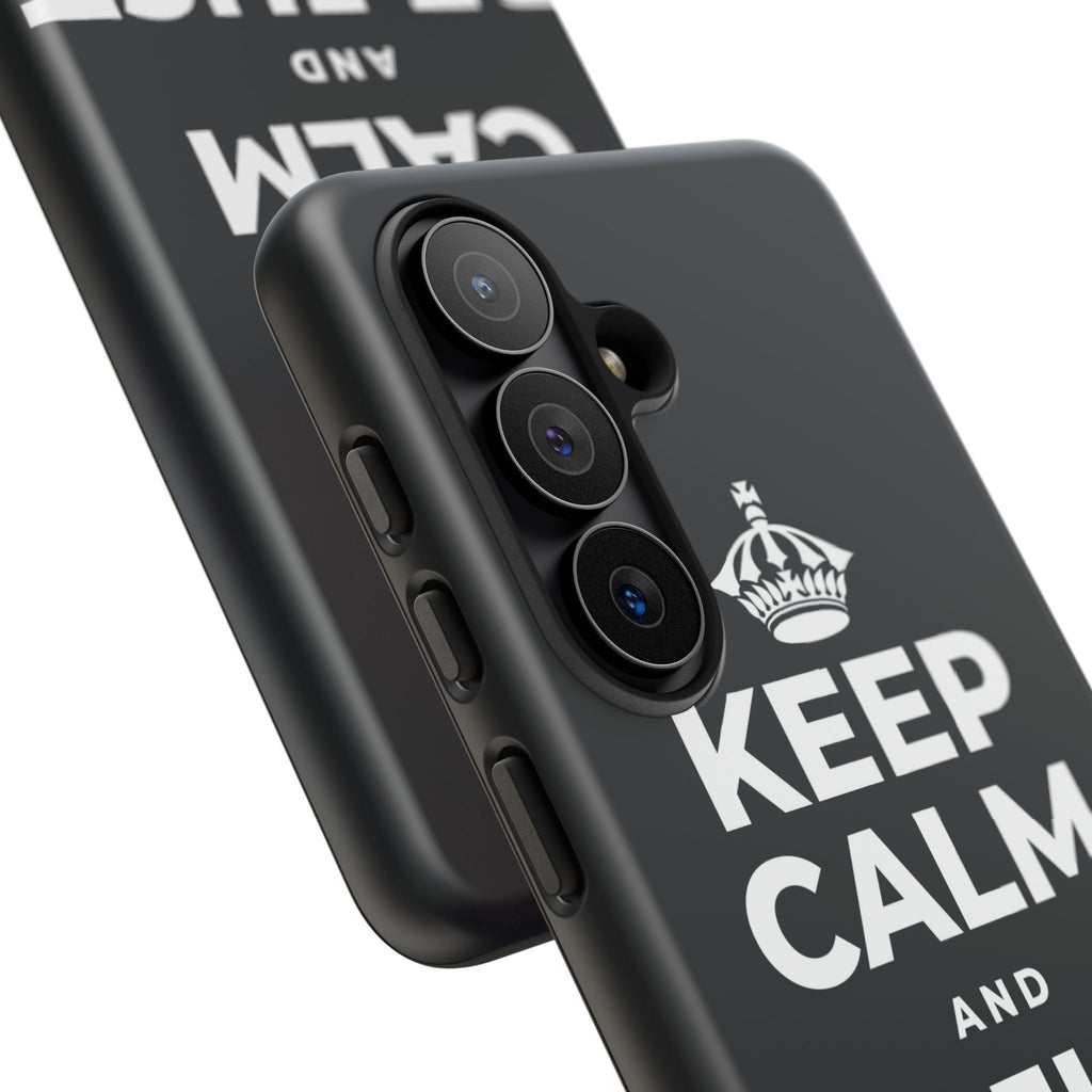 KEEP CALM AND BE JUST RIGHT Phone Case (Dark)
