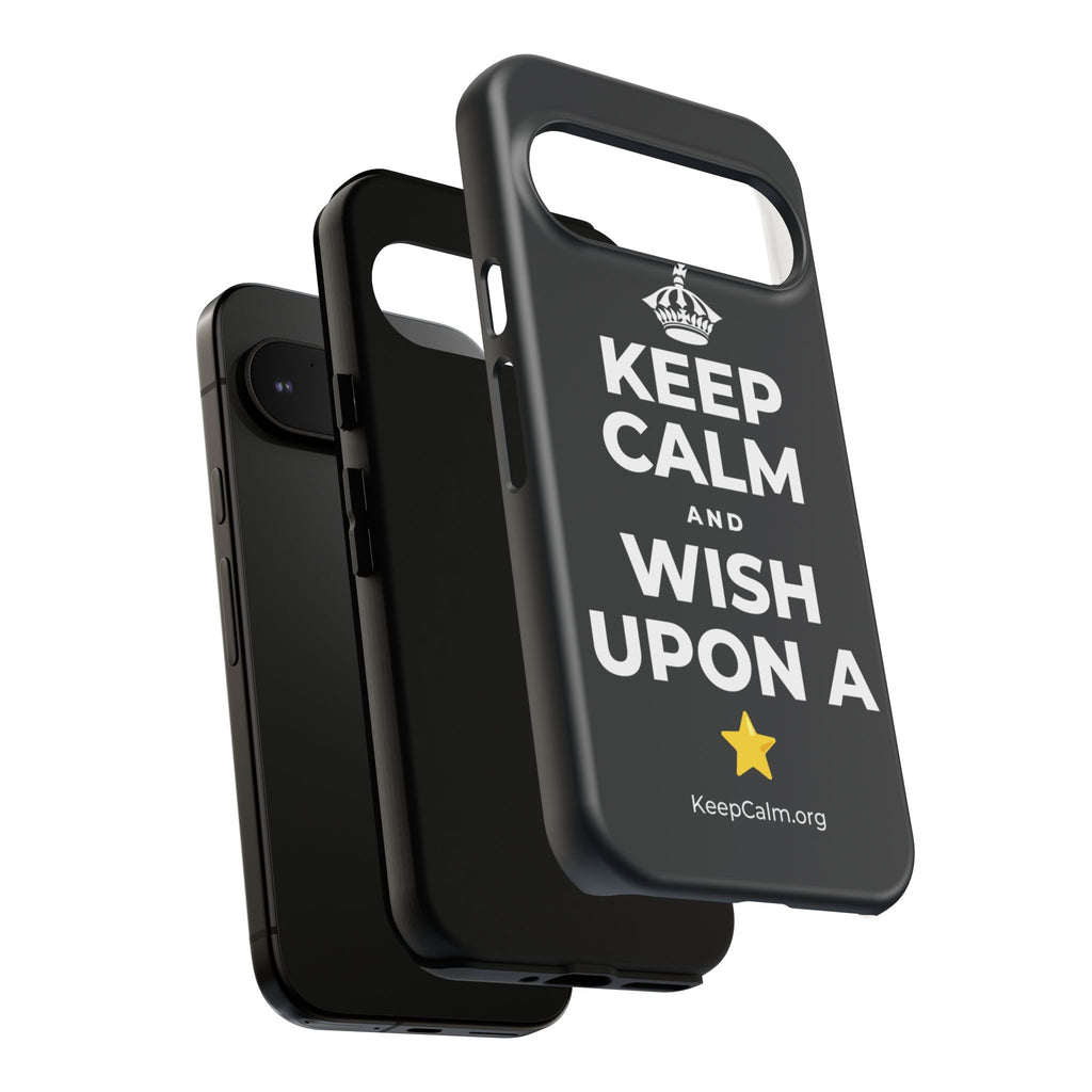 KEEP CALM AND WISH UPON A ⭐ Phone Case (Dark)
