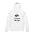 KEEP CALM AND EXPLORE NEARBY Hooded Long Sleeve Tee