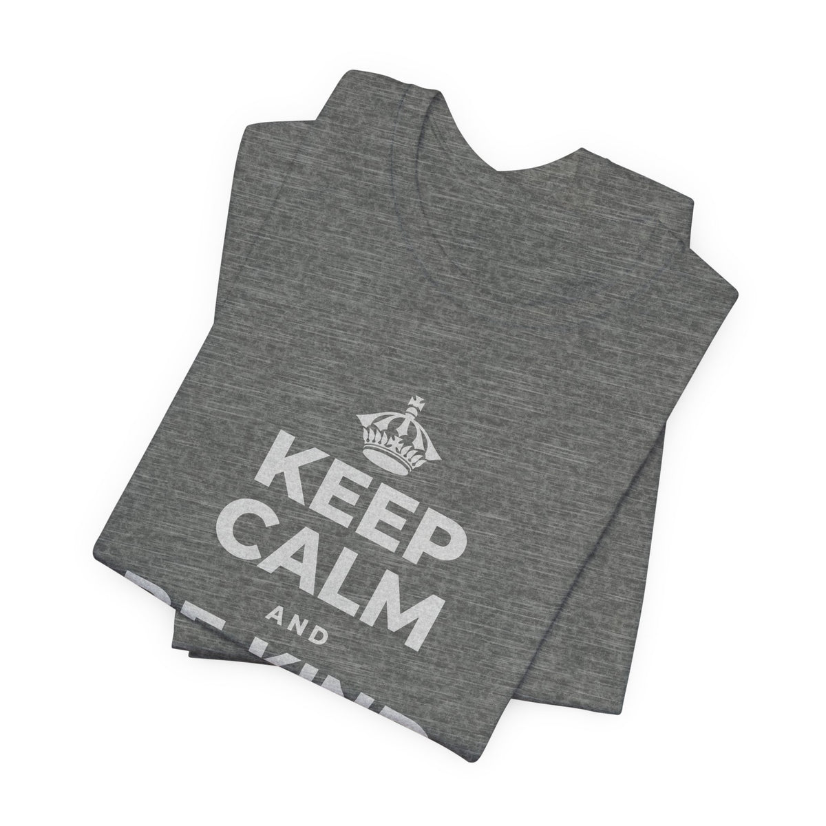 KEEP CALM AND BE KIND TO THE NEW KID T-Shirt (Baby Blue–Silver)