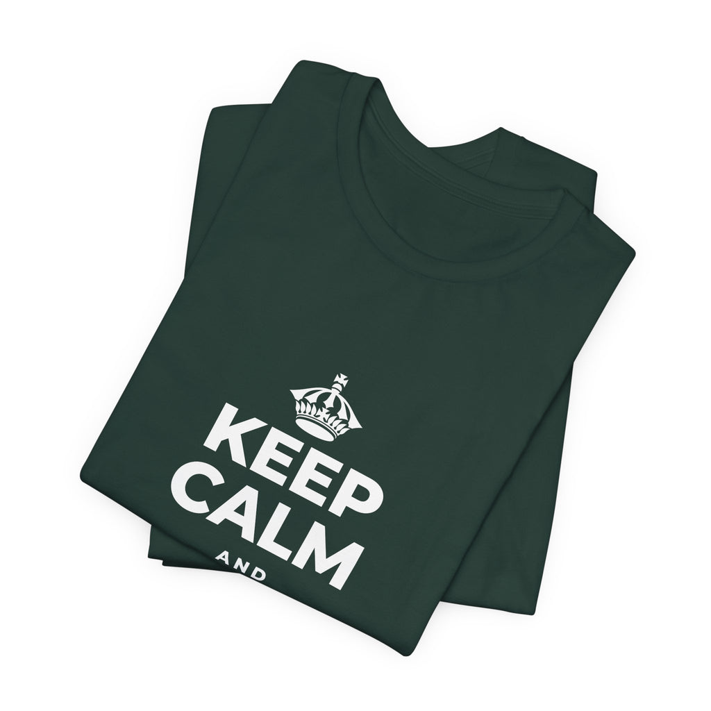 KEEP CALM AND ANCHOR YOURSELF T-Shirt (White–Asphalt)