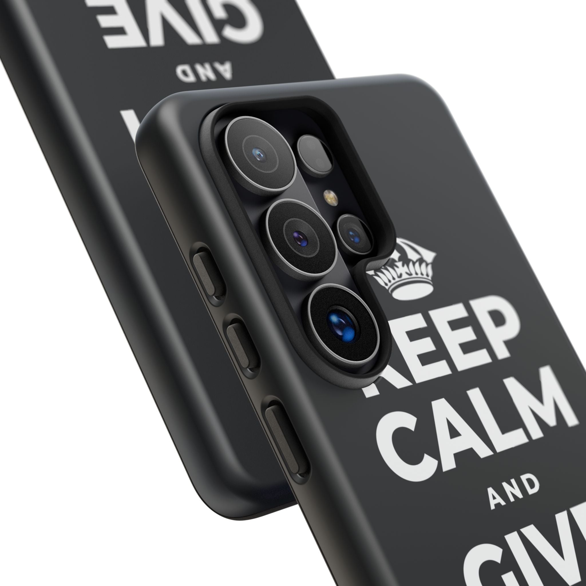 KEEP CALM AND GIVE THANKS DAILY Phone Case (Dark)