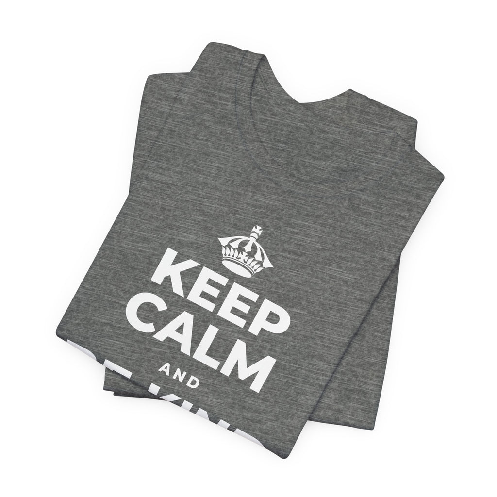 KEEP CALM AND BE KIND TO YOURSELF T-Shirt (Baby Blue–Silver)