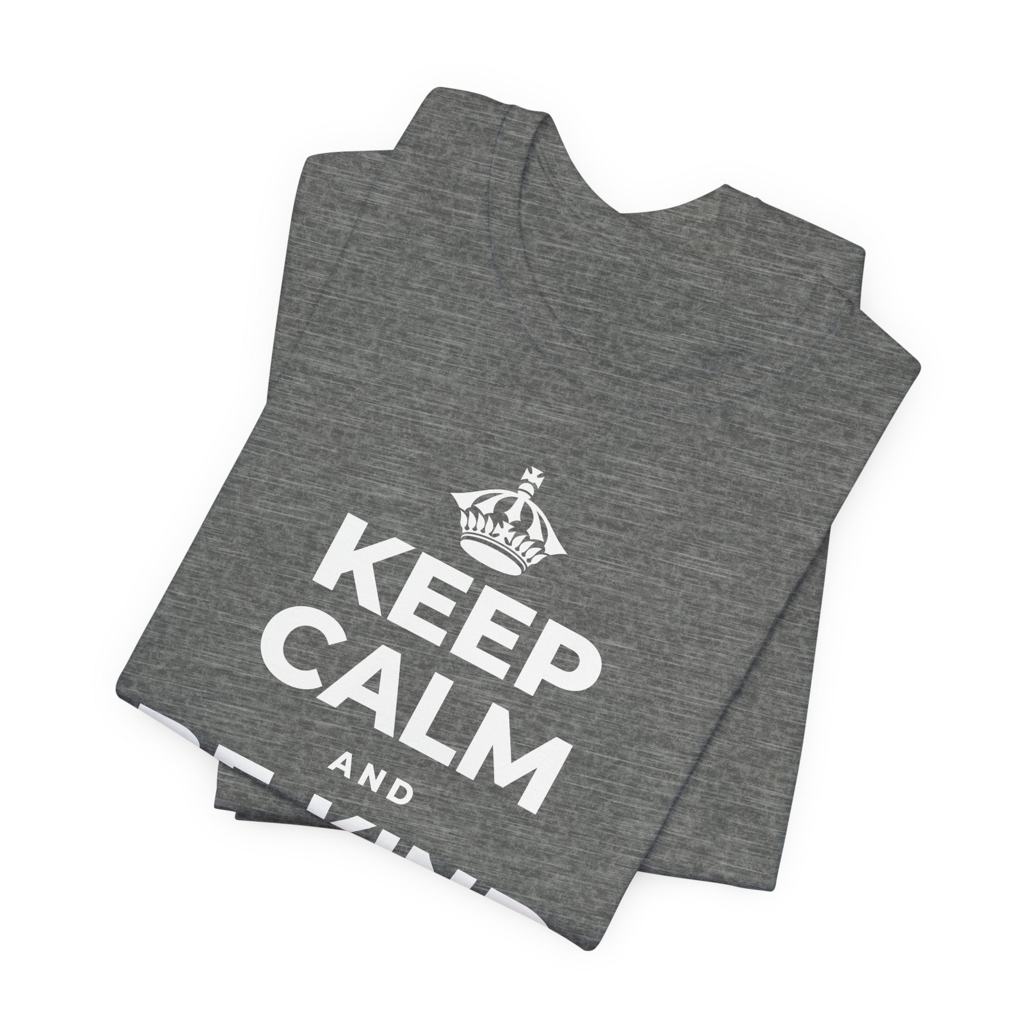 KEEP CALM AND BE KIND TO YOURSELF T-Shirt (Baby Blue–Silver)