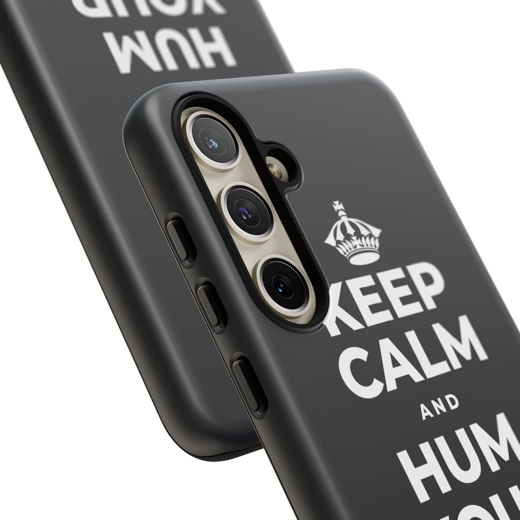 KEEP CALM AND HUM YOUR FAVORITE TUNE Phone Case (Dark)