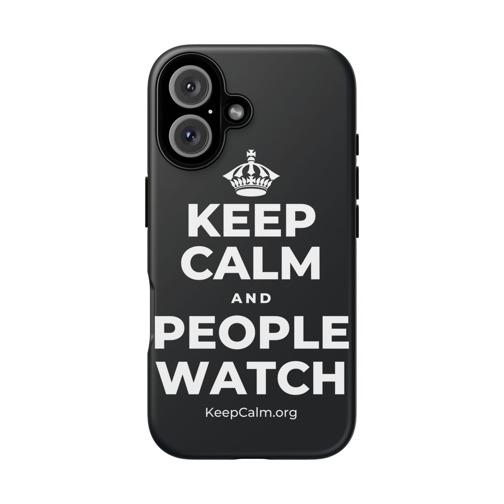 KEEP CALM AND PEOPLE WATCH Phone Case (Dark)