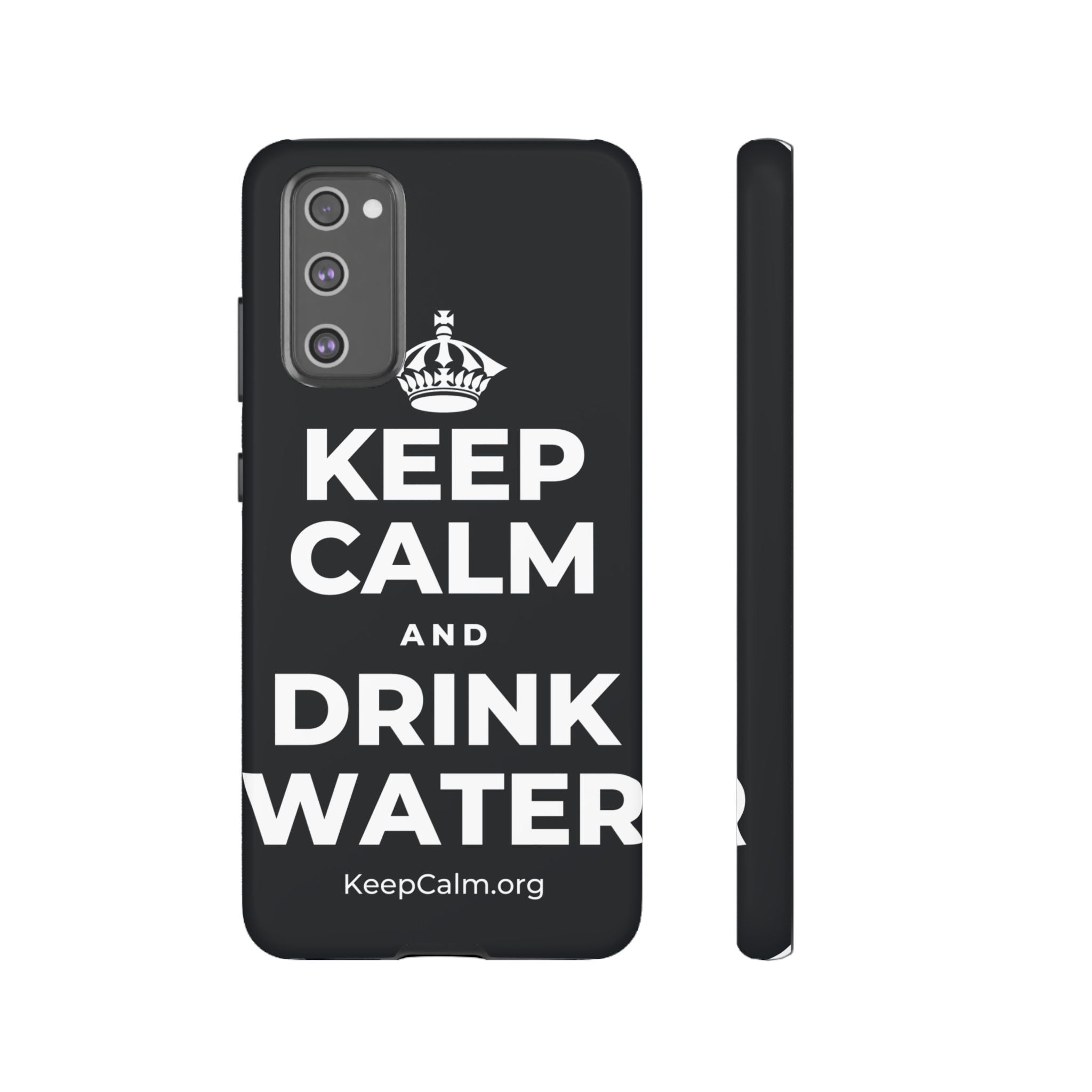 KEEP CALM AND DRINK WATER Phone Case (Dark)