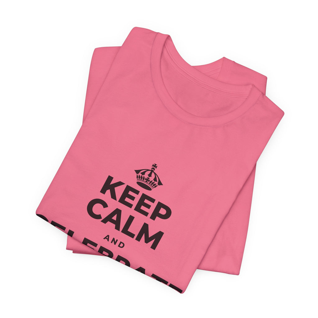 KEEP CALM AND CELEBRATE THE SMALL STUFF T-Shirt (Military Green–Autumn)