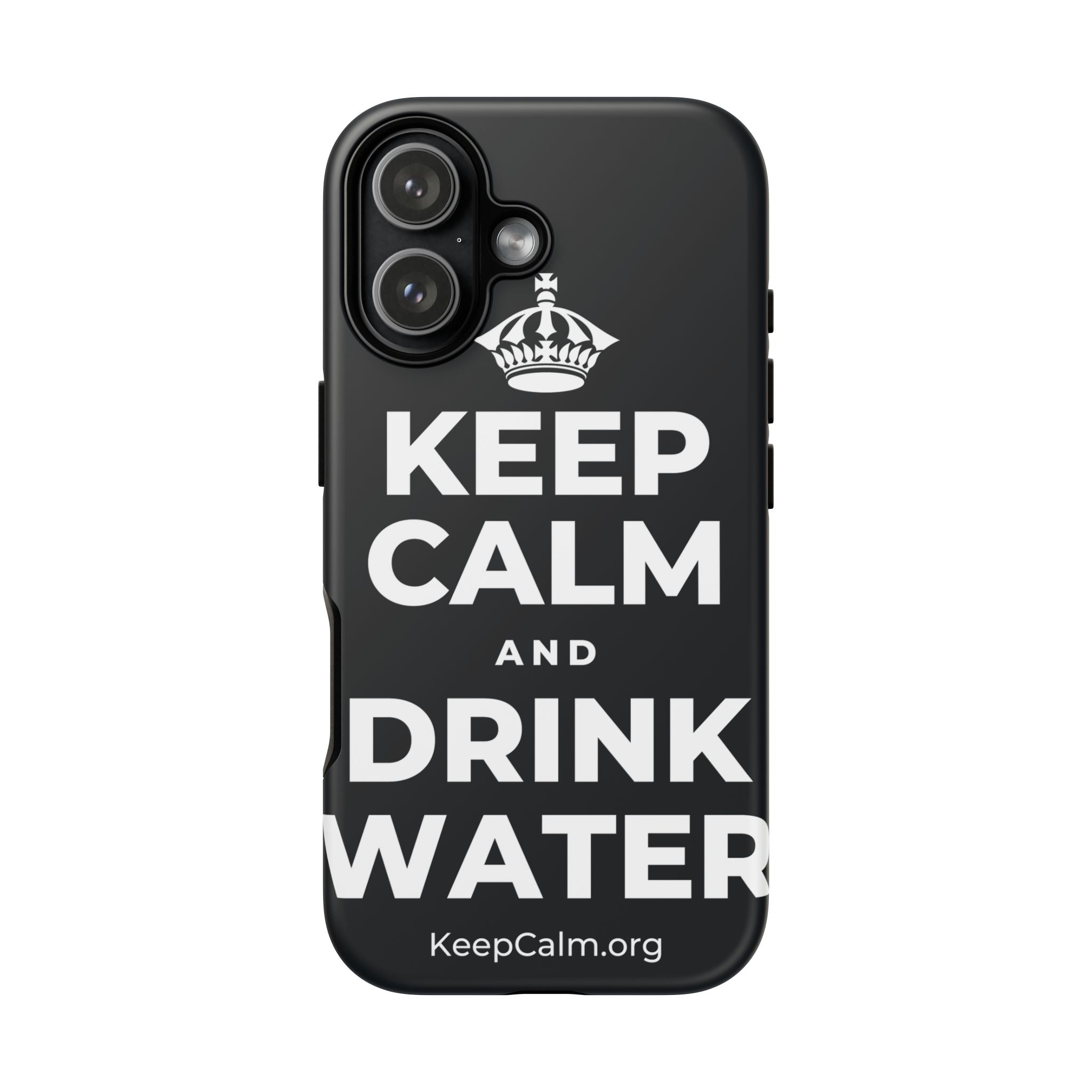 KEEP CALM AND DRINK WATER Phone Case (Dark)