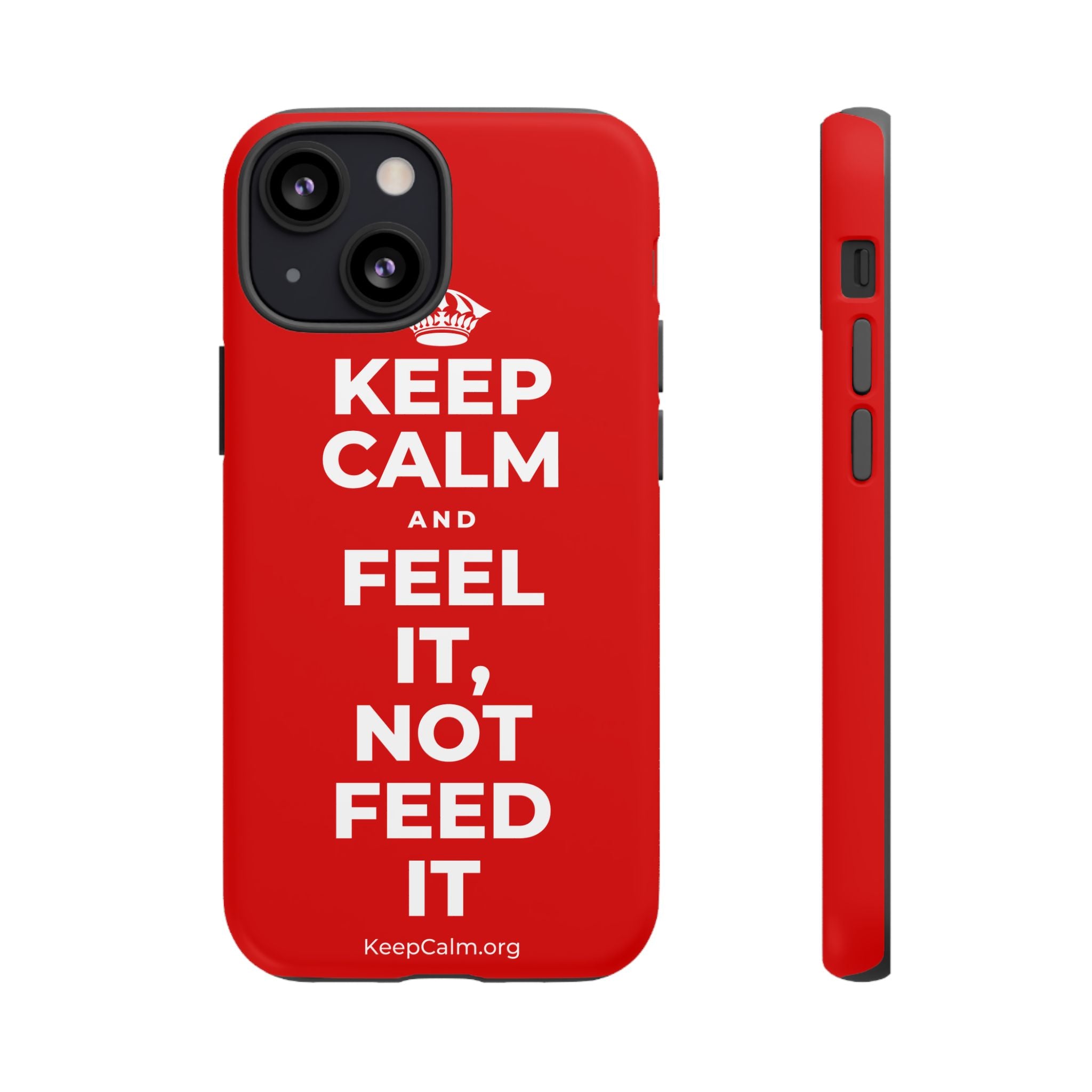 KEEP CALM AND FEEL IT, NOT FEED IT Phone Case