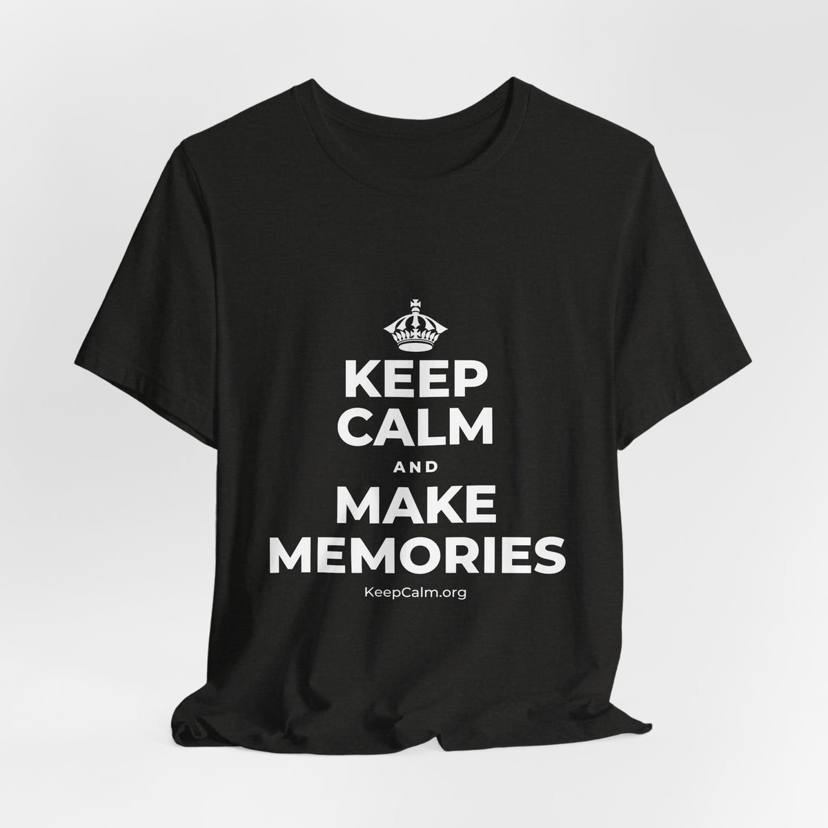 KEEP CALM AND MAKE MEMORIES T-Shirt (Soft Cream–Heather Mauve)