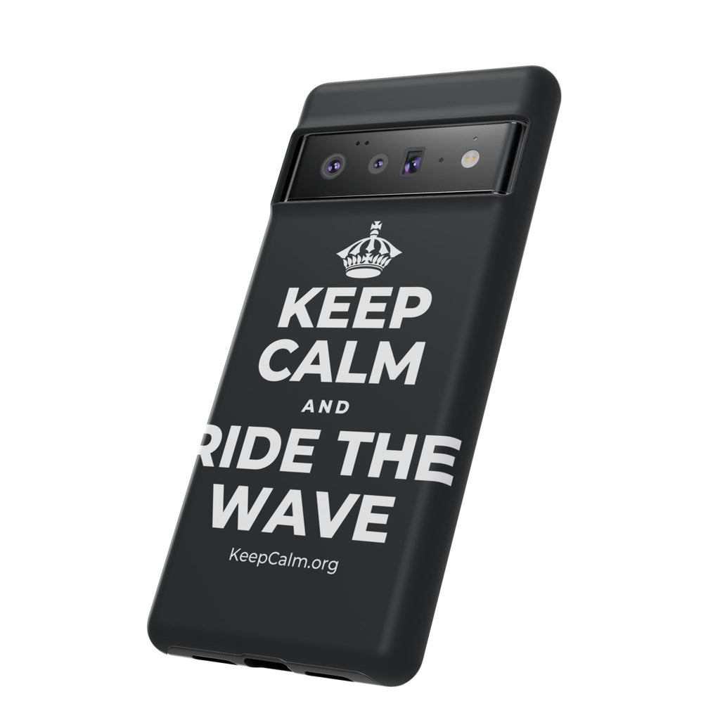 KEEP CALM AND RIDE THE WAVE Phone Case (Dark)