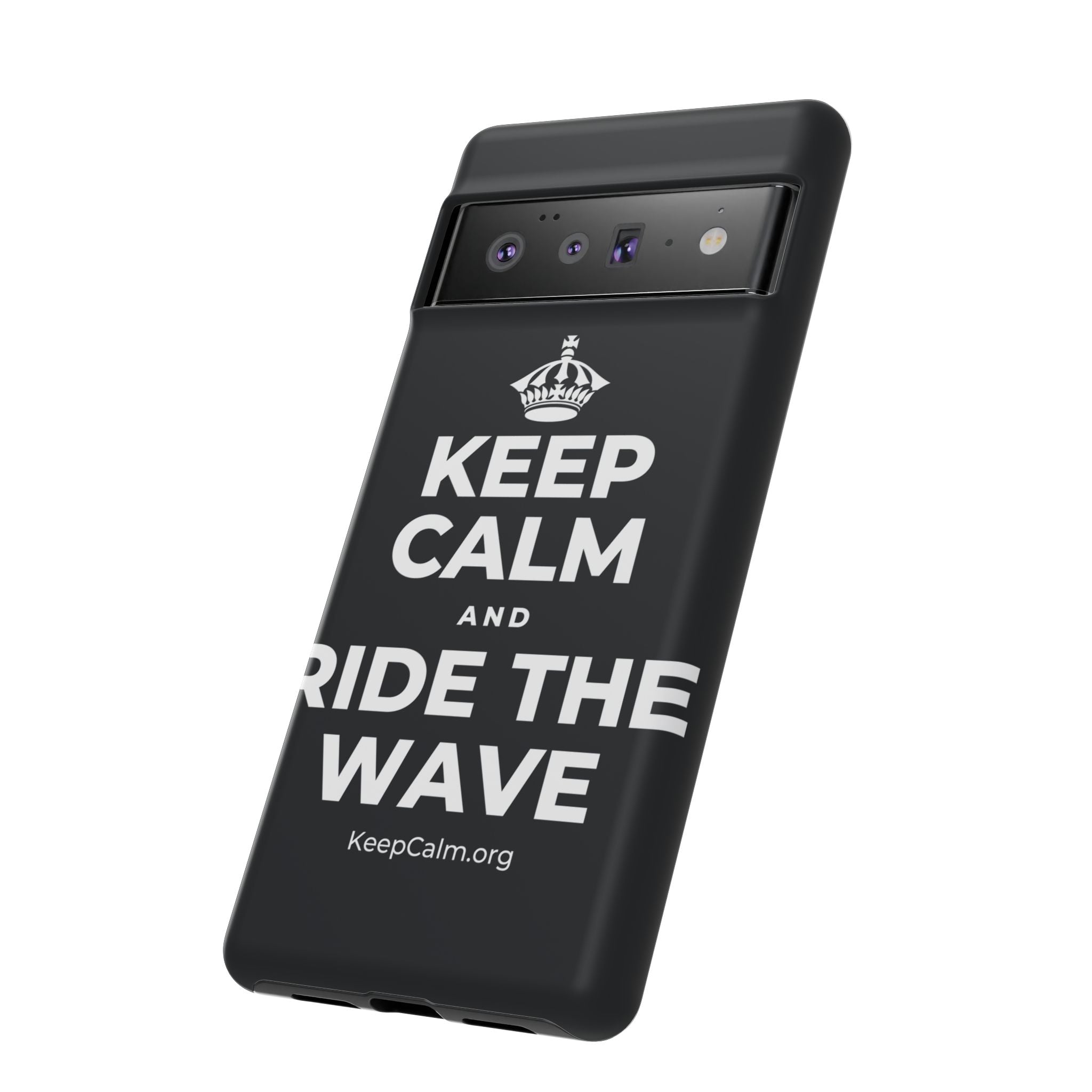 KEEP CALM AND RIDE THE WAVE Phone Case (Dark)