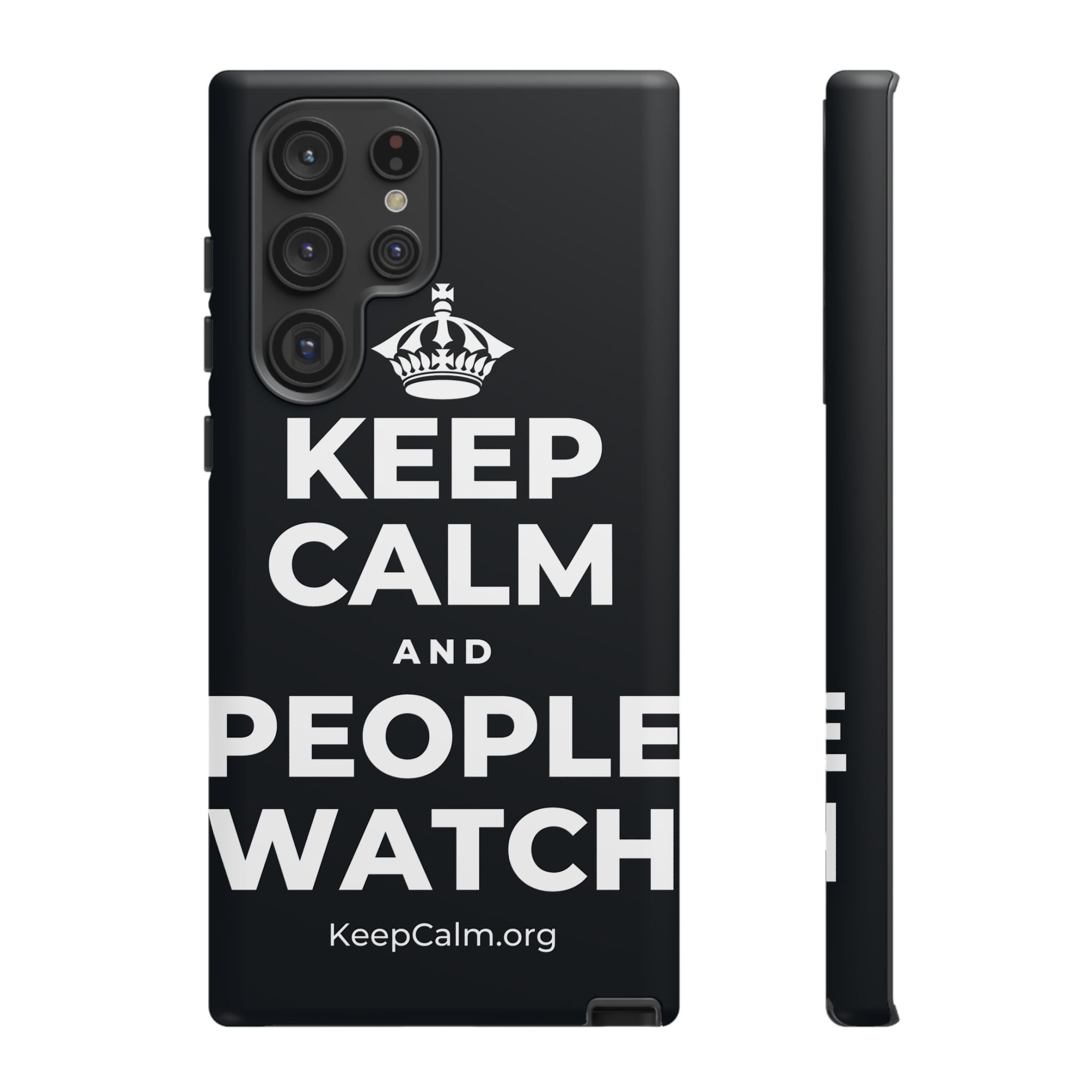 KEEP CALM AND PEOPLE WATCH Phone Case (Dark)