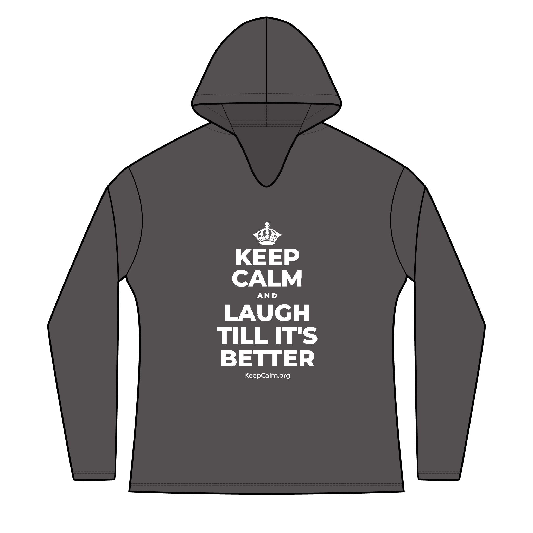 KEEP CALM AND LAUGH TILL IT'S BETTER Women's Long Sleeve Hoodie