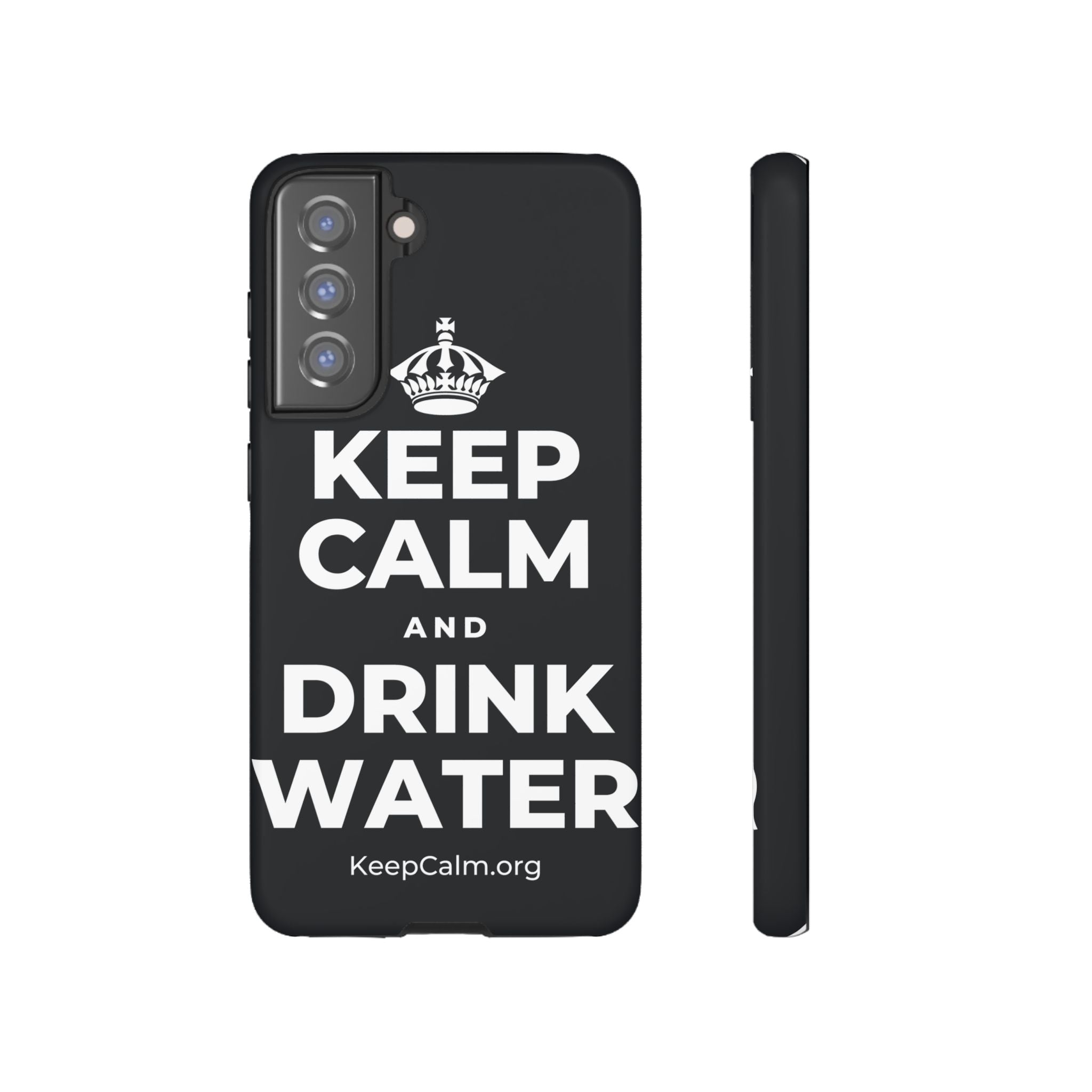KEEP CALM AND DRINK WATER Phone Case (Dark)