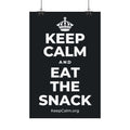 KEEP CALM AND EAT THE SNACK Satin Poster (Dark)