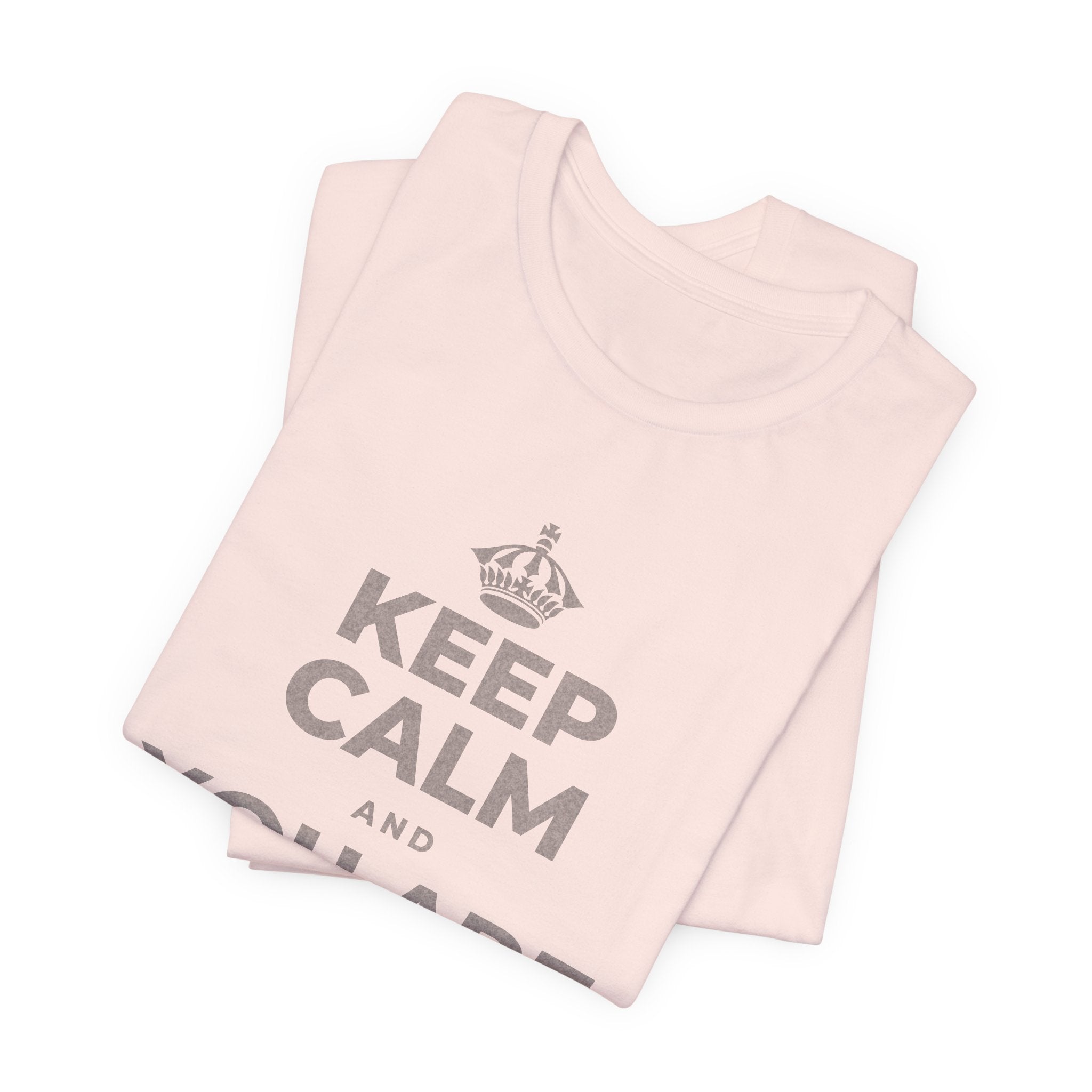KEEP CALM AND YOU ARE ALLOWED TO REST T-Shirt (Soft Cream–Heather Mauve)