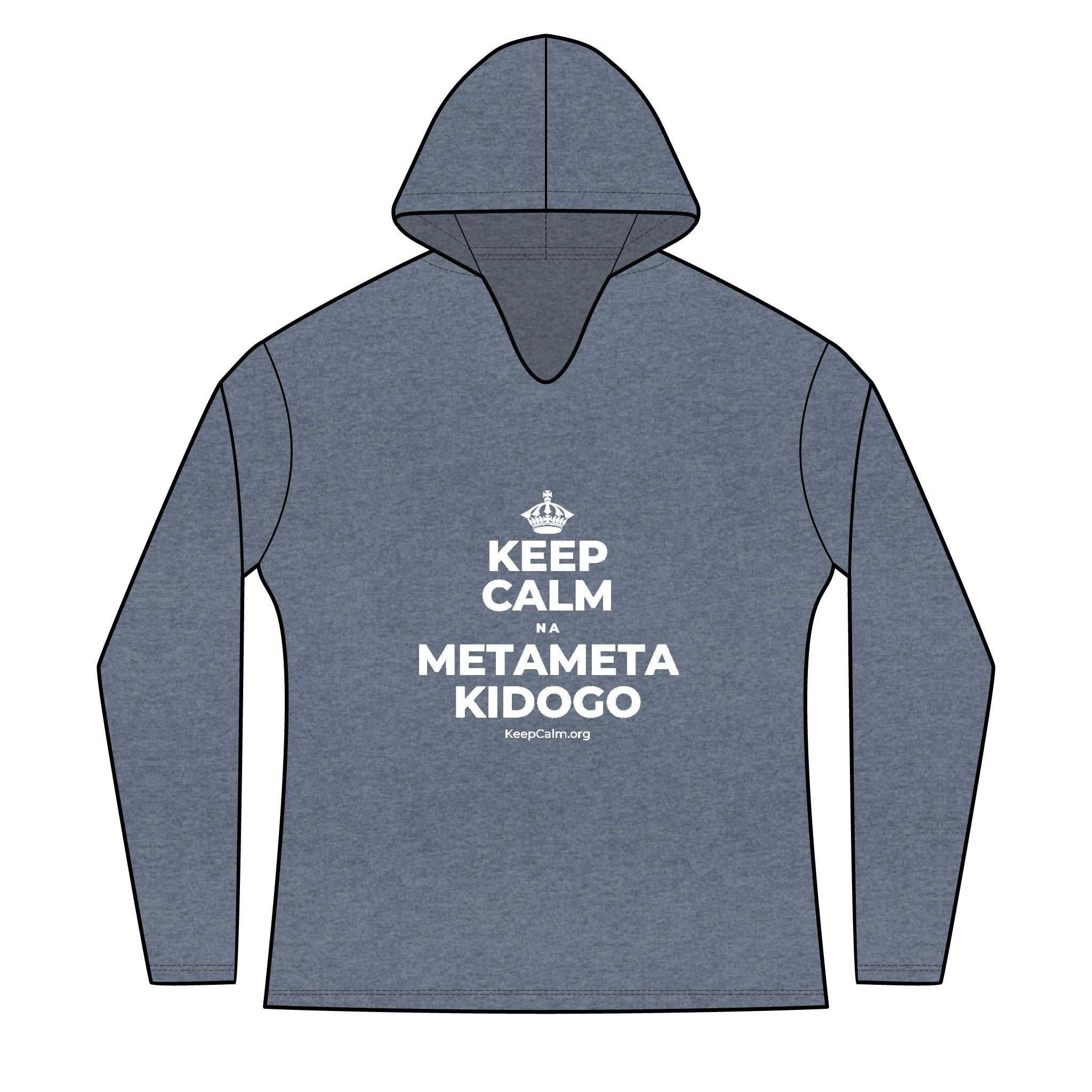 KEEP CALM NA METAMETA KIDOGO Women's Long Sleeve Hoodie