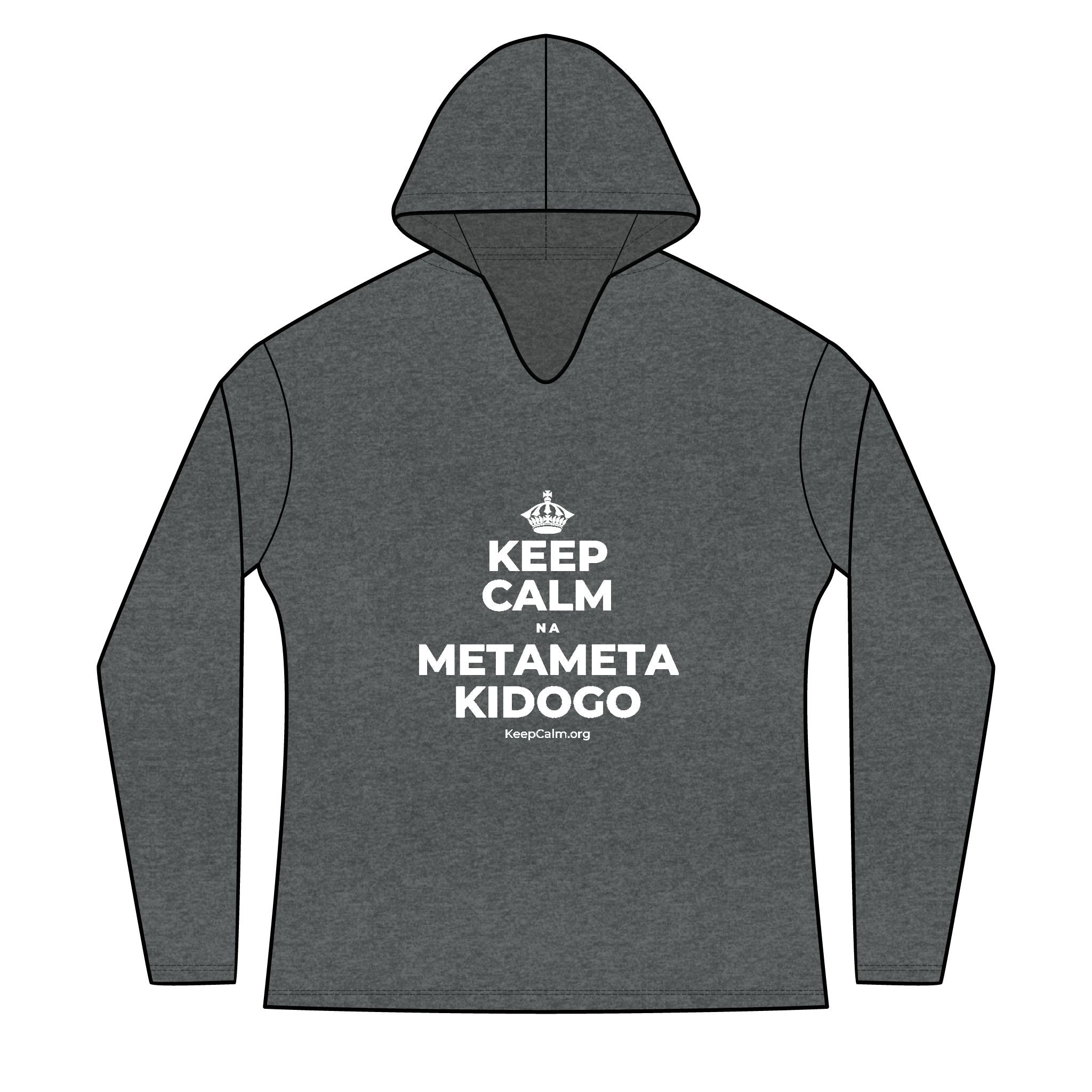 KEEP CALM NA METAMETA KIDOGO Women's Long Sleeve Hoodie