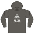 KEEP CALM AND GO FOR A WALK Organic Hoodie Tee