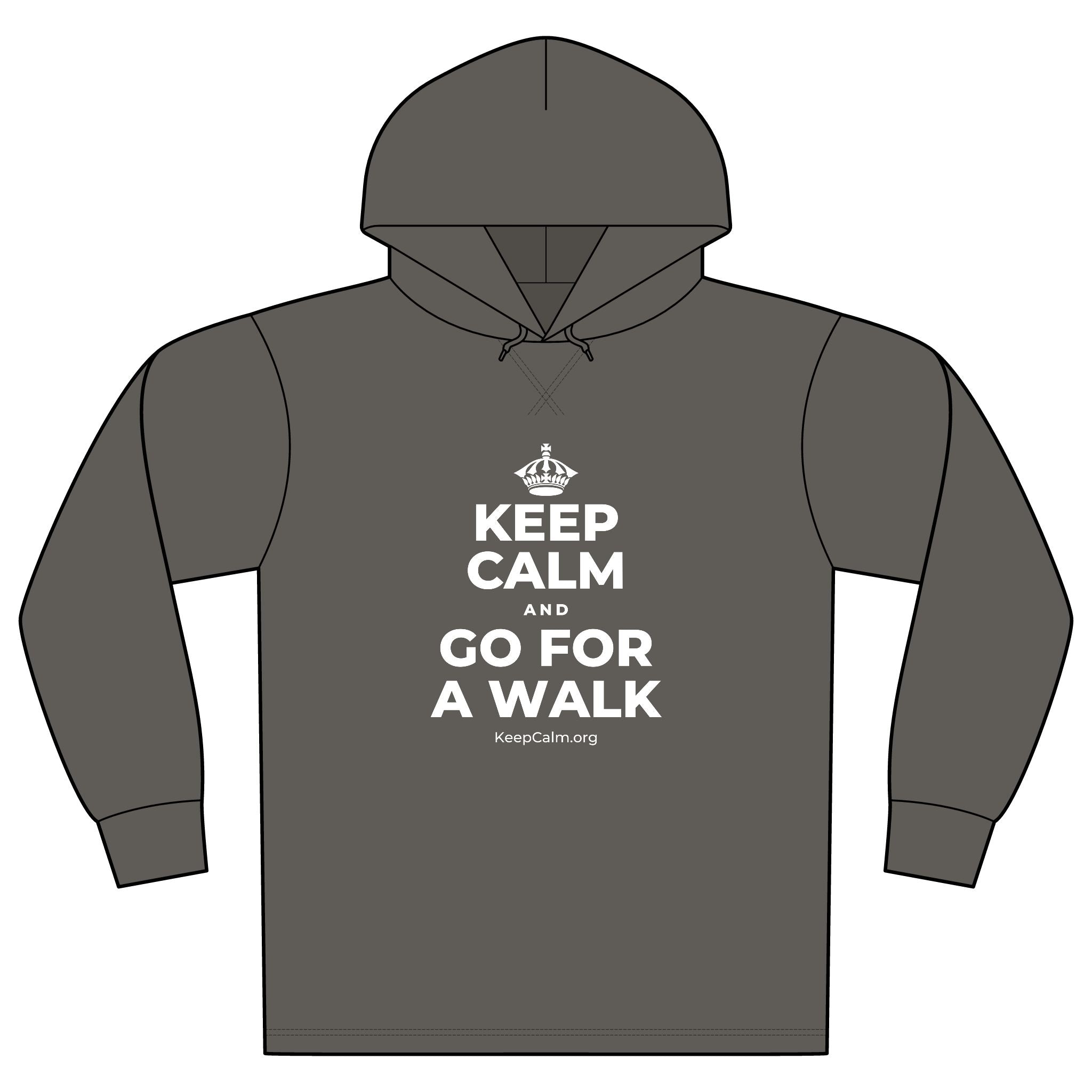 KEEP CALM AND GO FOR A WALK Organic Hoodie Tee