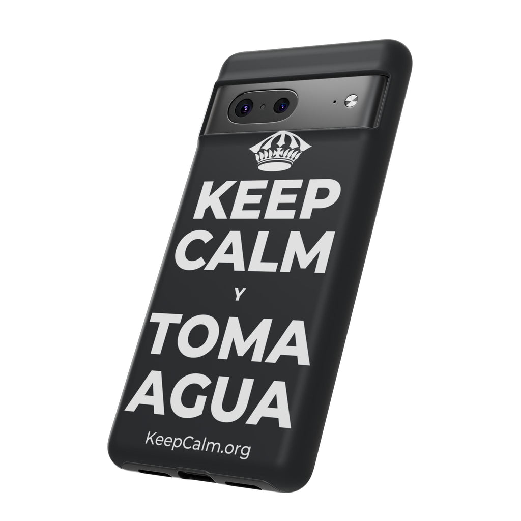 KEEP CALM Y TOMA AGUA Phone Case (Dark)