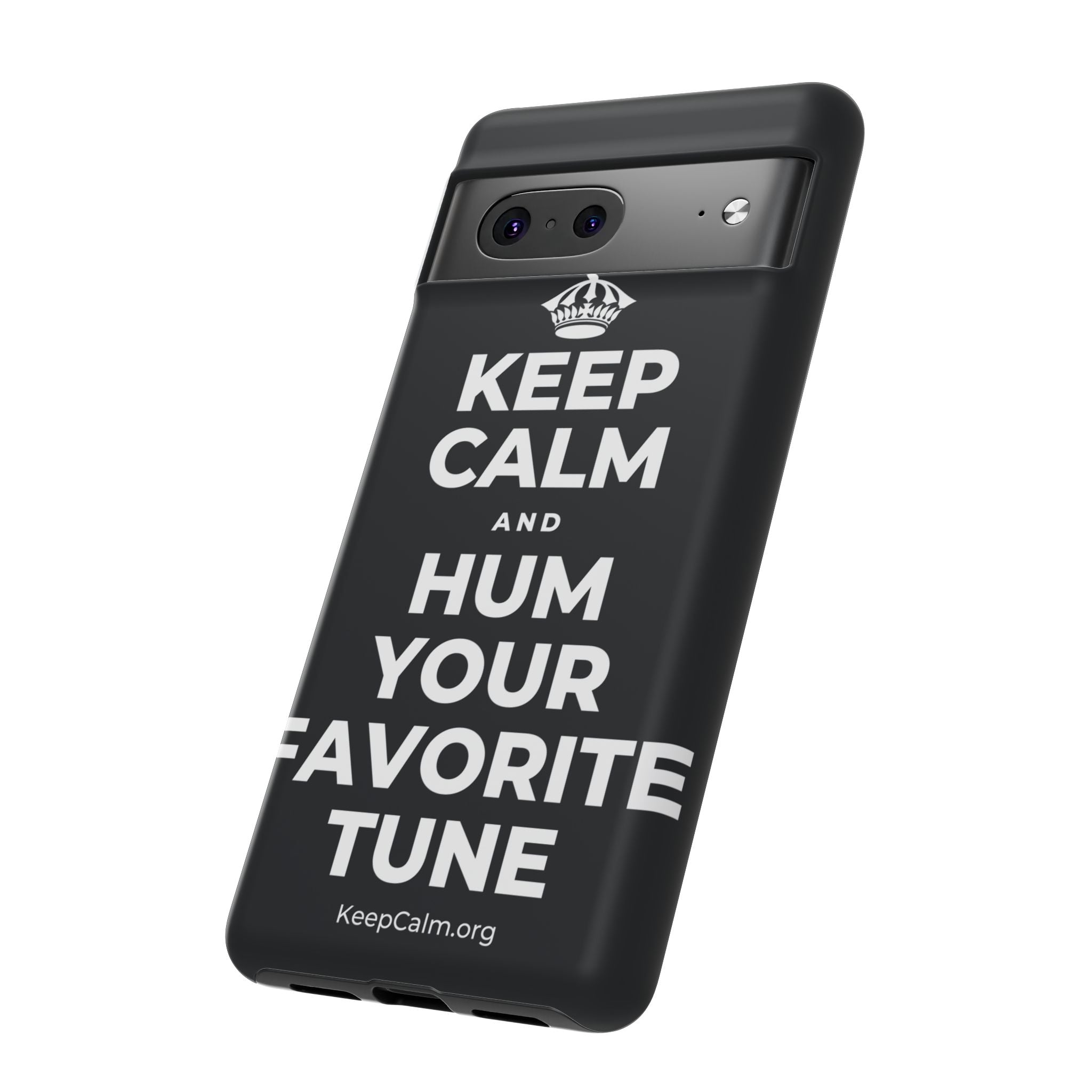 KEEP CALM AND HUM YOUR FAVORITE TUNE Phone Case (Dark)