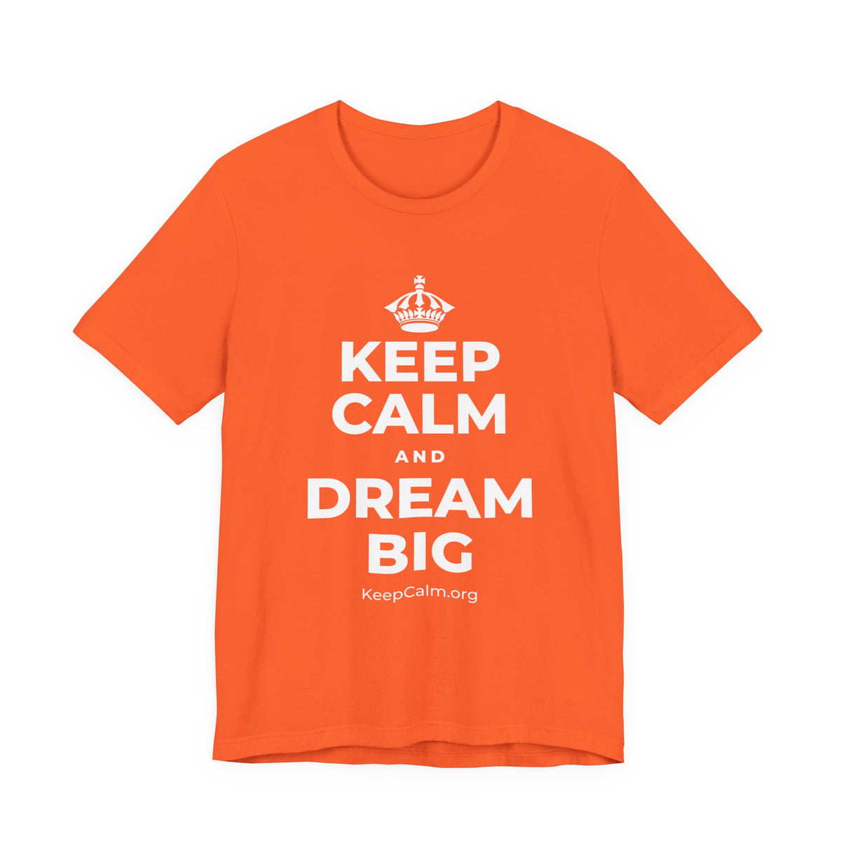 KEEP CALM AND DREAM BIG T-Shirt (Baby Blue–Silver)
