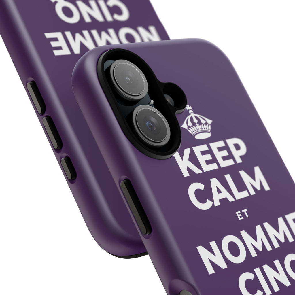 KEEP CALM ET NOMME CINQ CHOSES QUE TU VOIS Phone Case