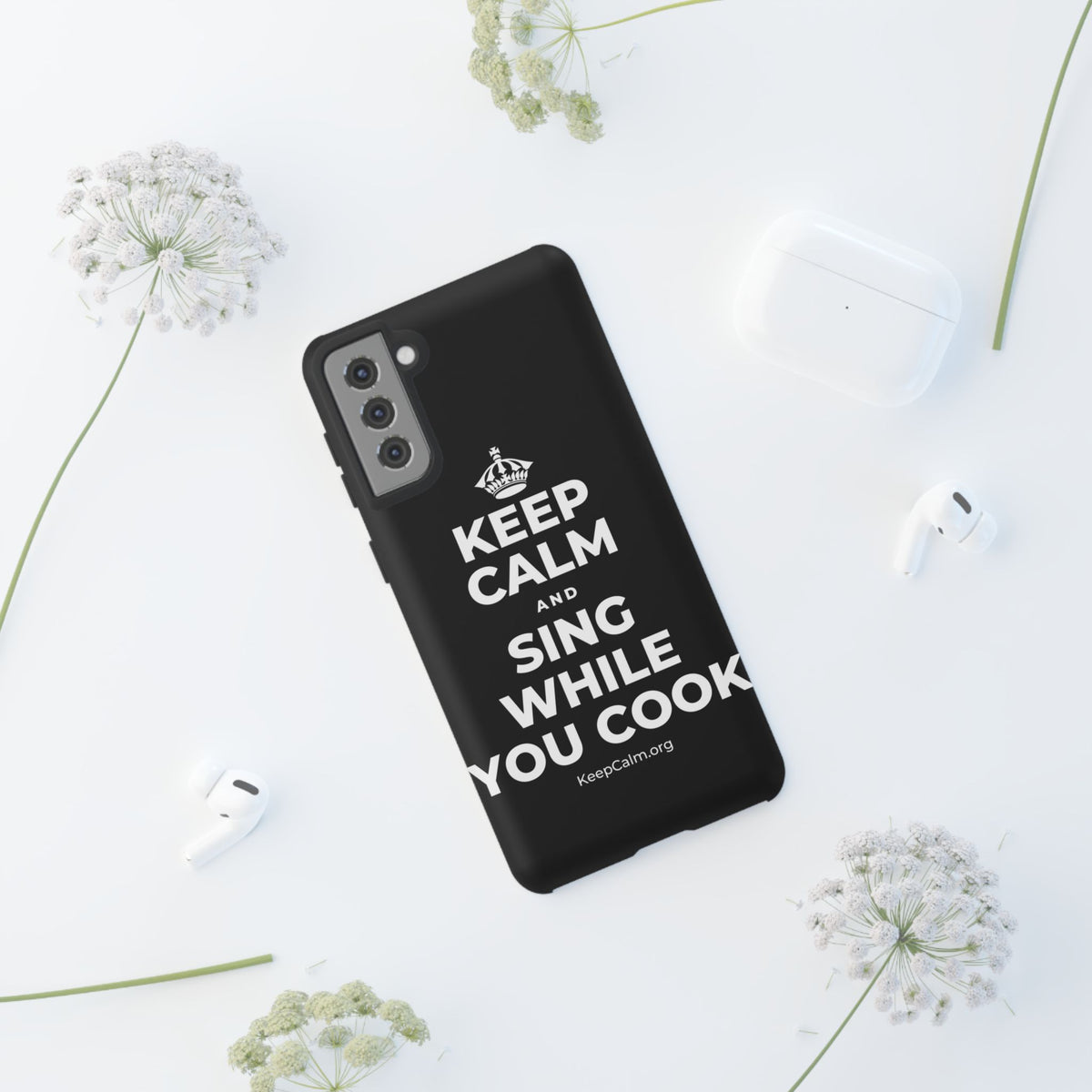 KEEP CALM AND SING WHILE YOU COOK Phone Case