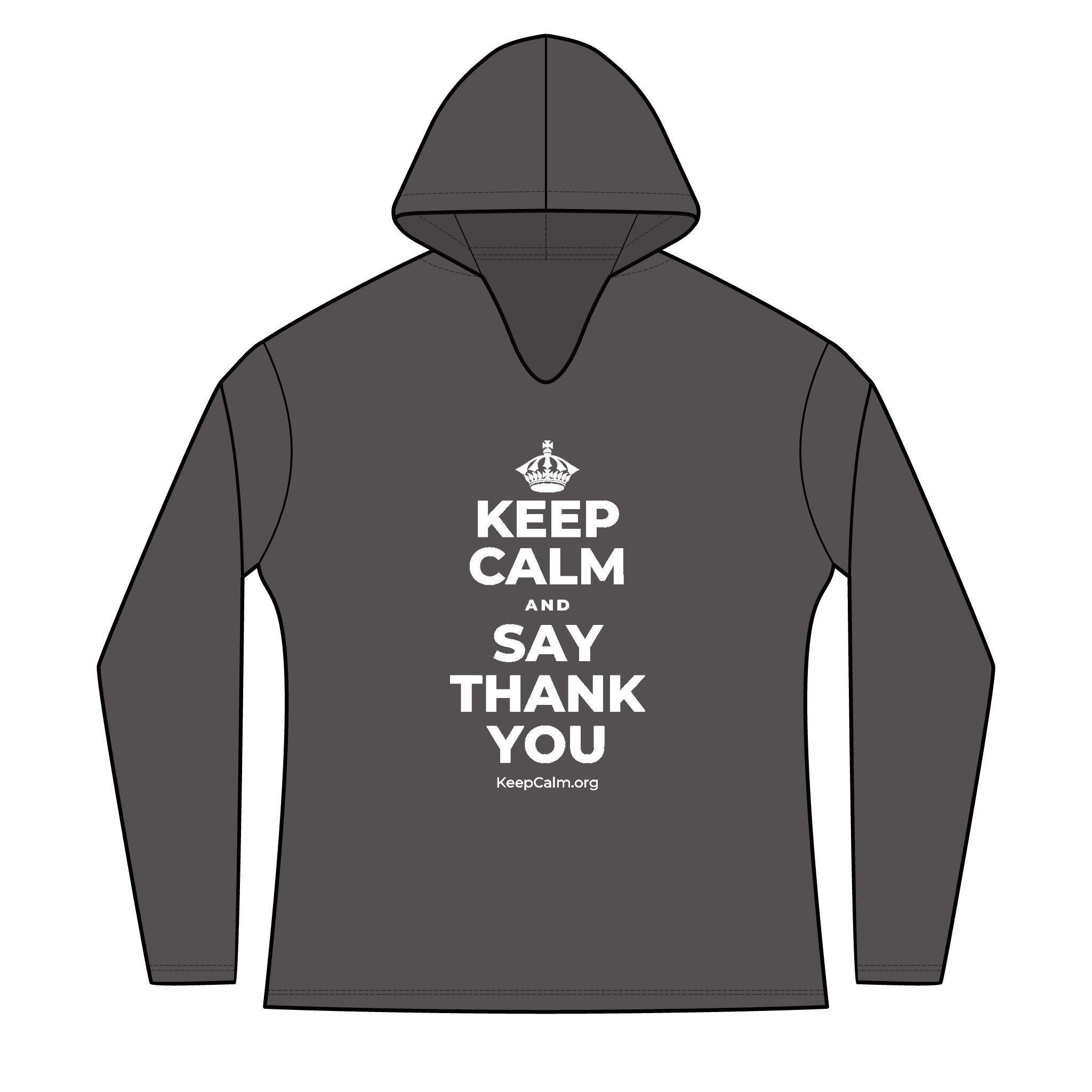KEEP CALM AND SAY THANK YOU Women's Long Sleeve Hoodie