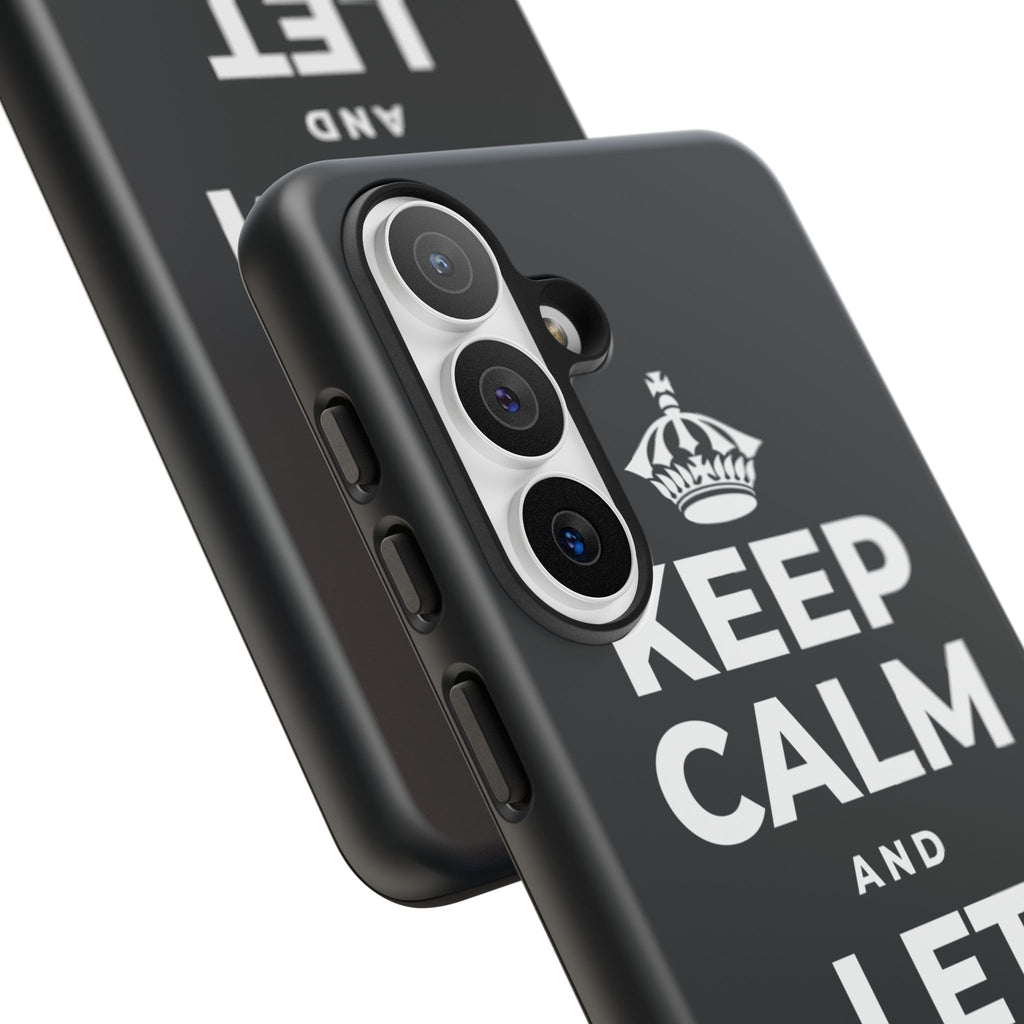 KEEP CALM AND LET IT RAIN Phone Case (Dark)