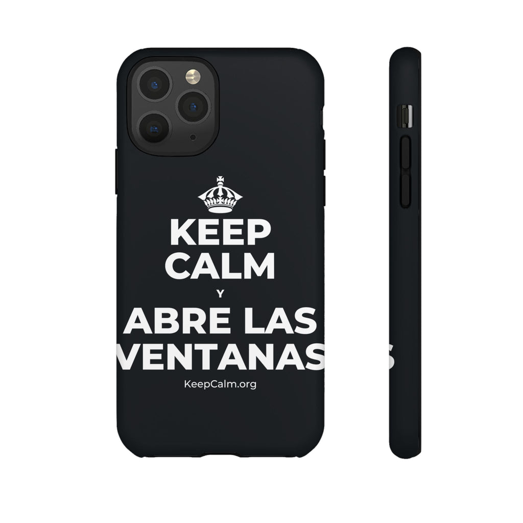 KEEP CALM Y ABRE LAS VENTANAS Phone Case (Dark)