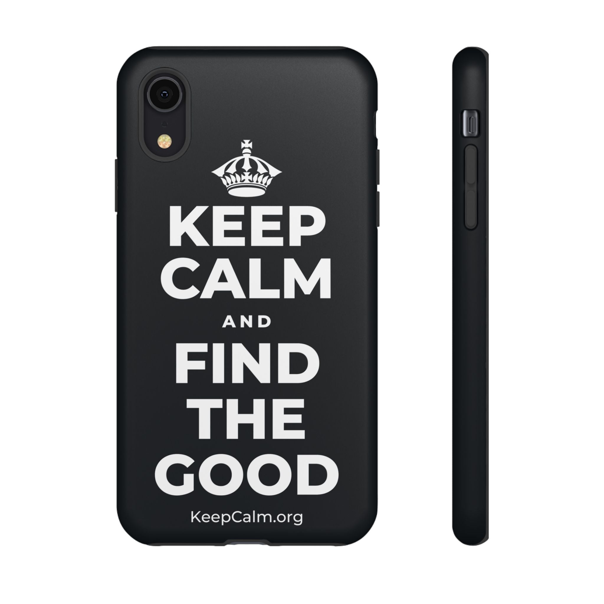KEEP CALM AND FIND THE GOOD Phone Case (Dark)