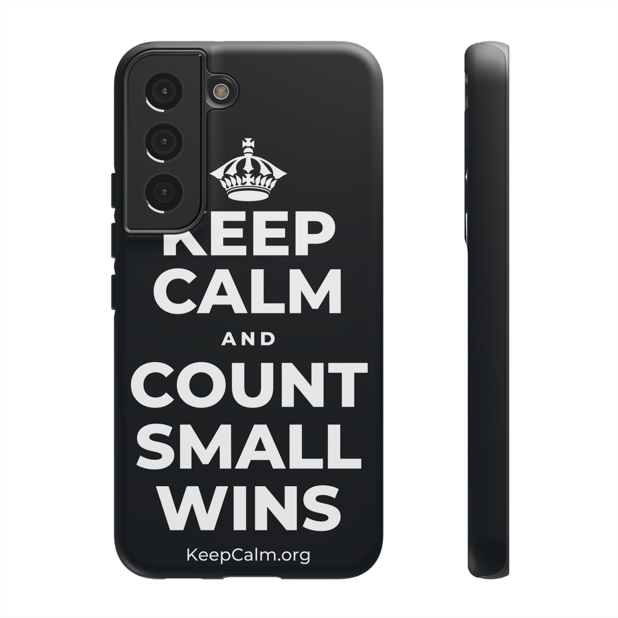 KEEP CALM AND COUNT SMALL WINS Phone Case (Dark)