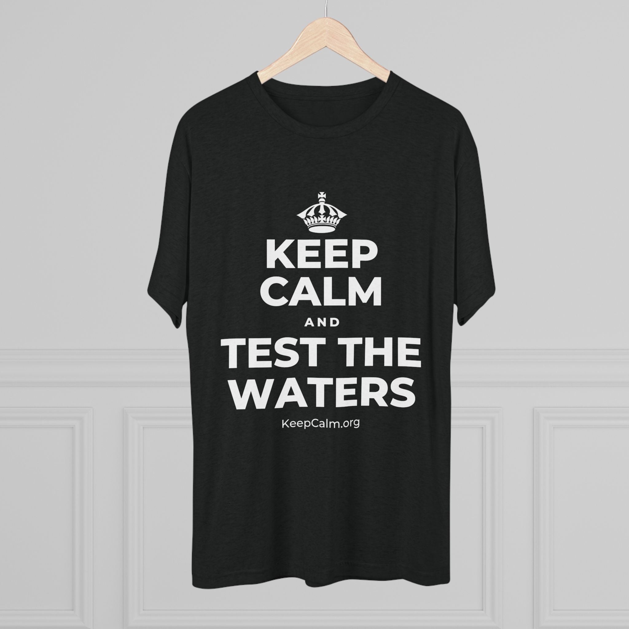KEEP CALM AND TEST THE WATERS Tri-Blend Tee