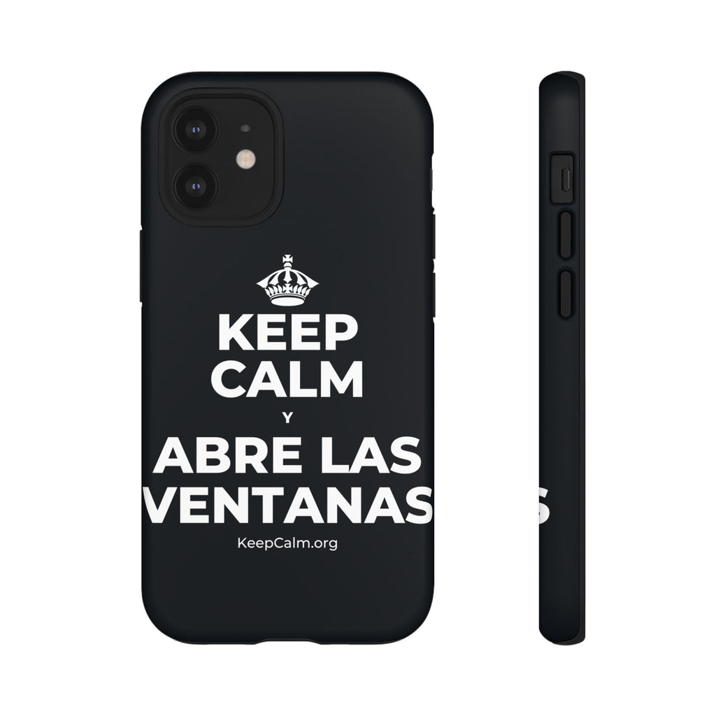 KEEP CALM Y ABRE LAS VENTANAS Phone Case (Dark)