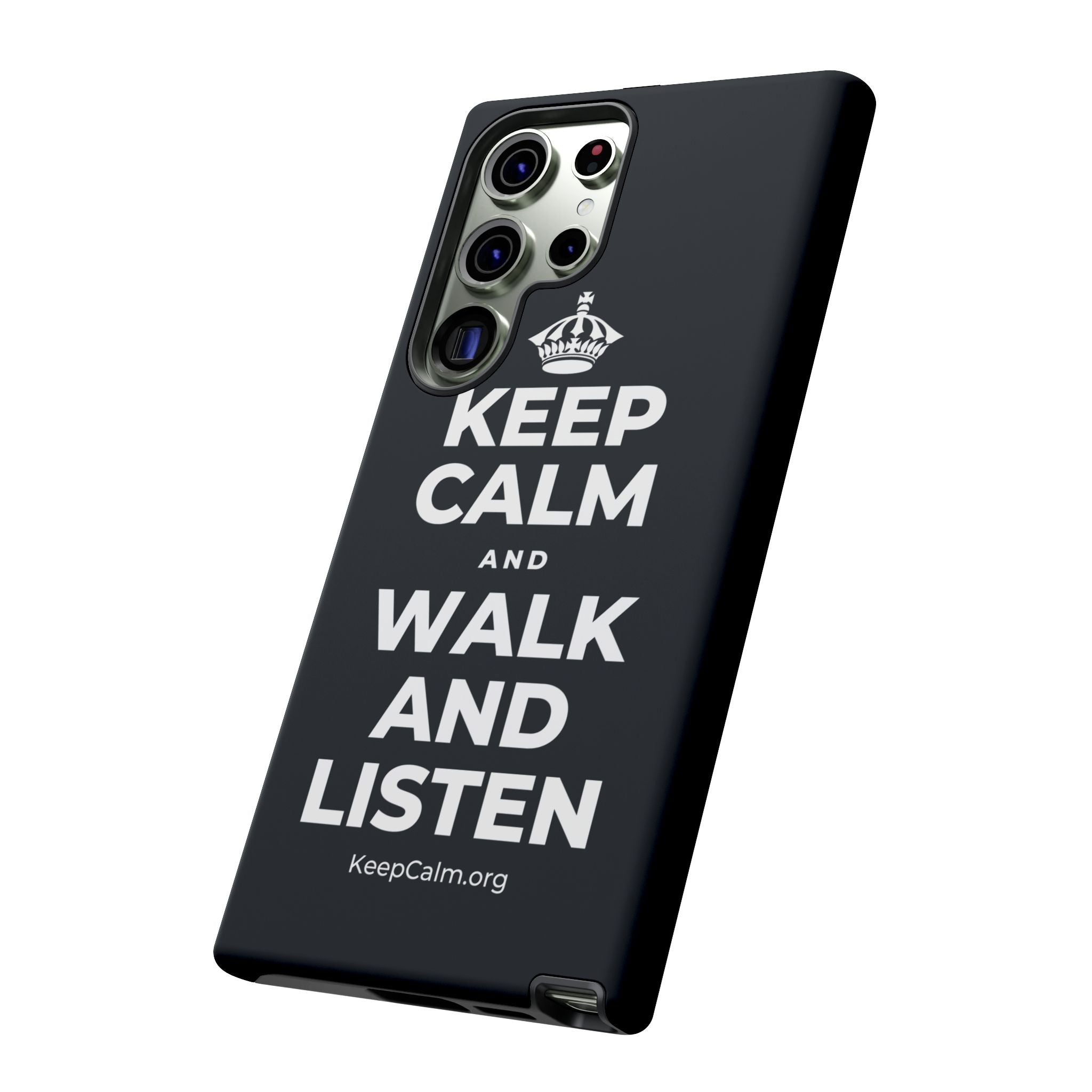 KEEP CALM AND WALK AND LISTEN Phone Case (Dark)