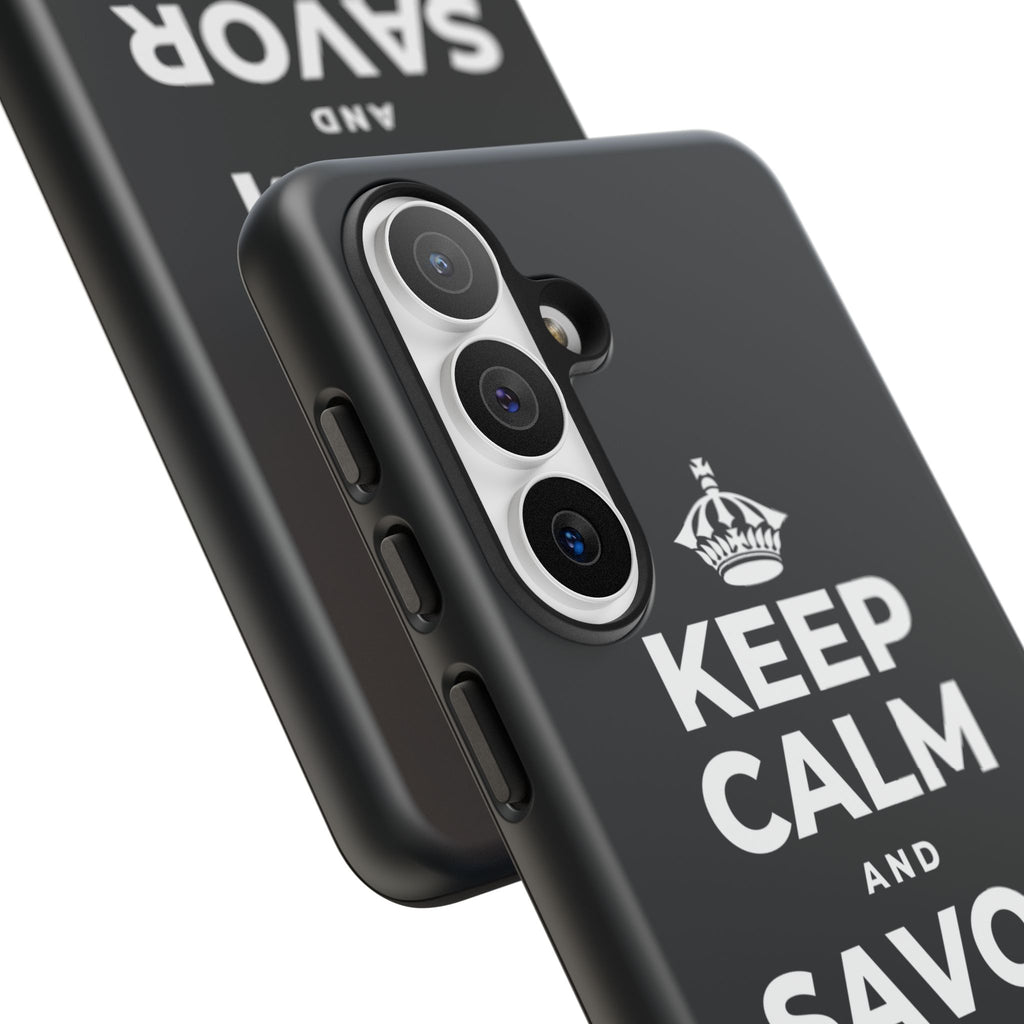 KEEP CALM AND SAVOR THIS MOMENT Phone Case (Dark)