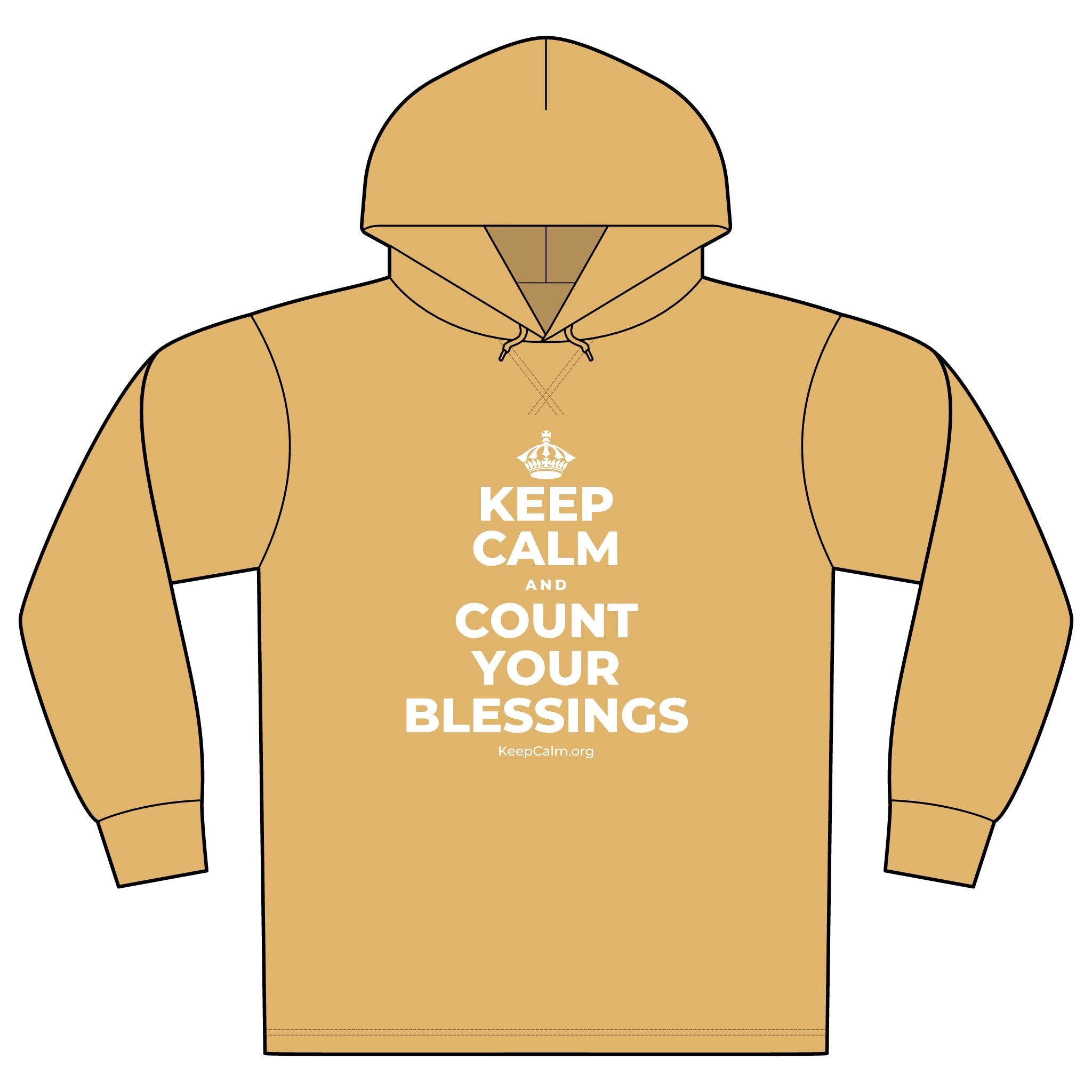 KEEP CALM AND COUNT YOUR BLESSINGS Organic Hoodie Tee