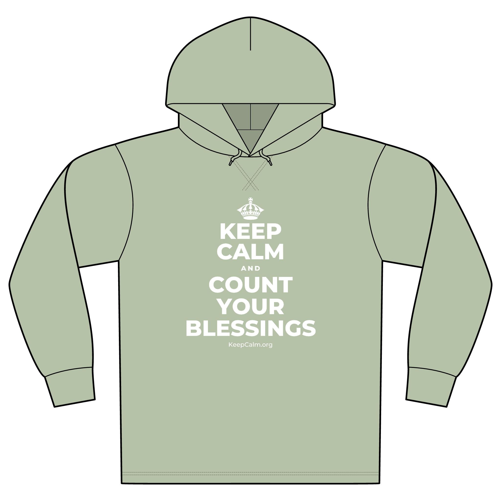 KEEP CALM AND COUNT YOUR BLESSINGS Organic Hoodie Tee