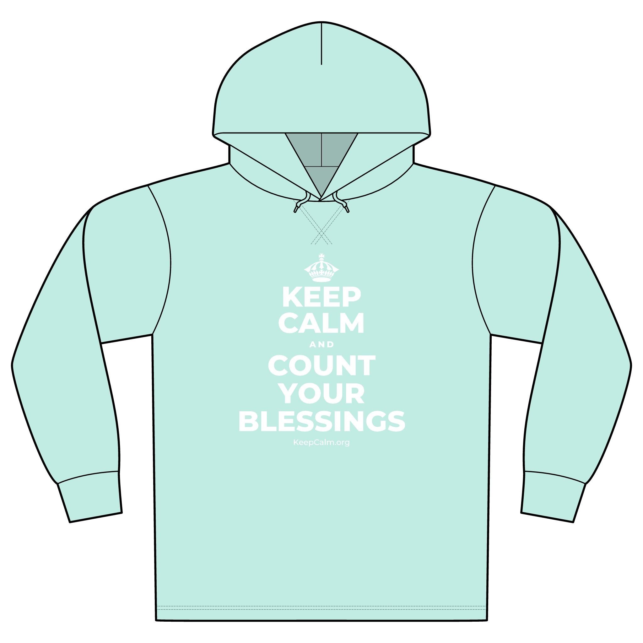 KEEP CALM AND COUNT YOUR BLESSINGS Organic Hoodie Tee