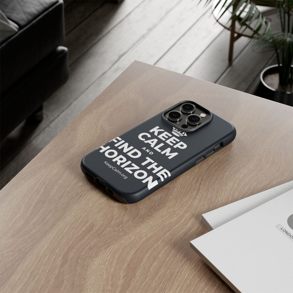 KEEP CALM AND FIND THE HORIZON Phone Case (Dark)