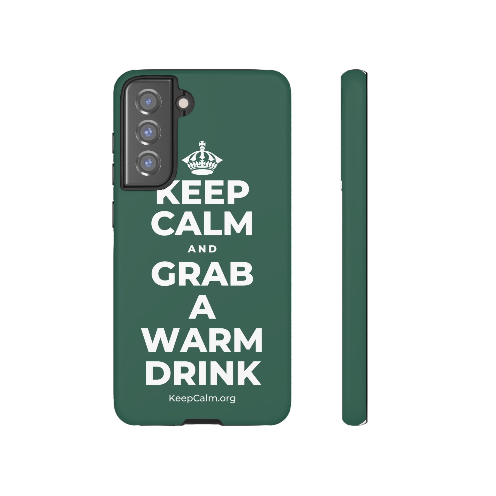 KEEP CALM AND GRAB A WARM DRINK Phone Case