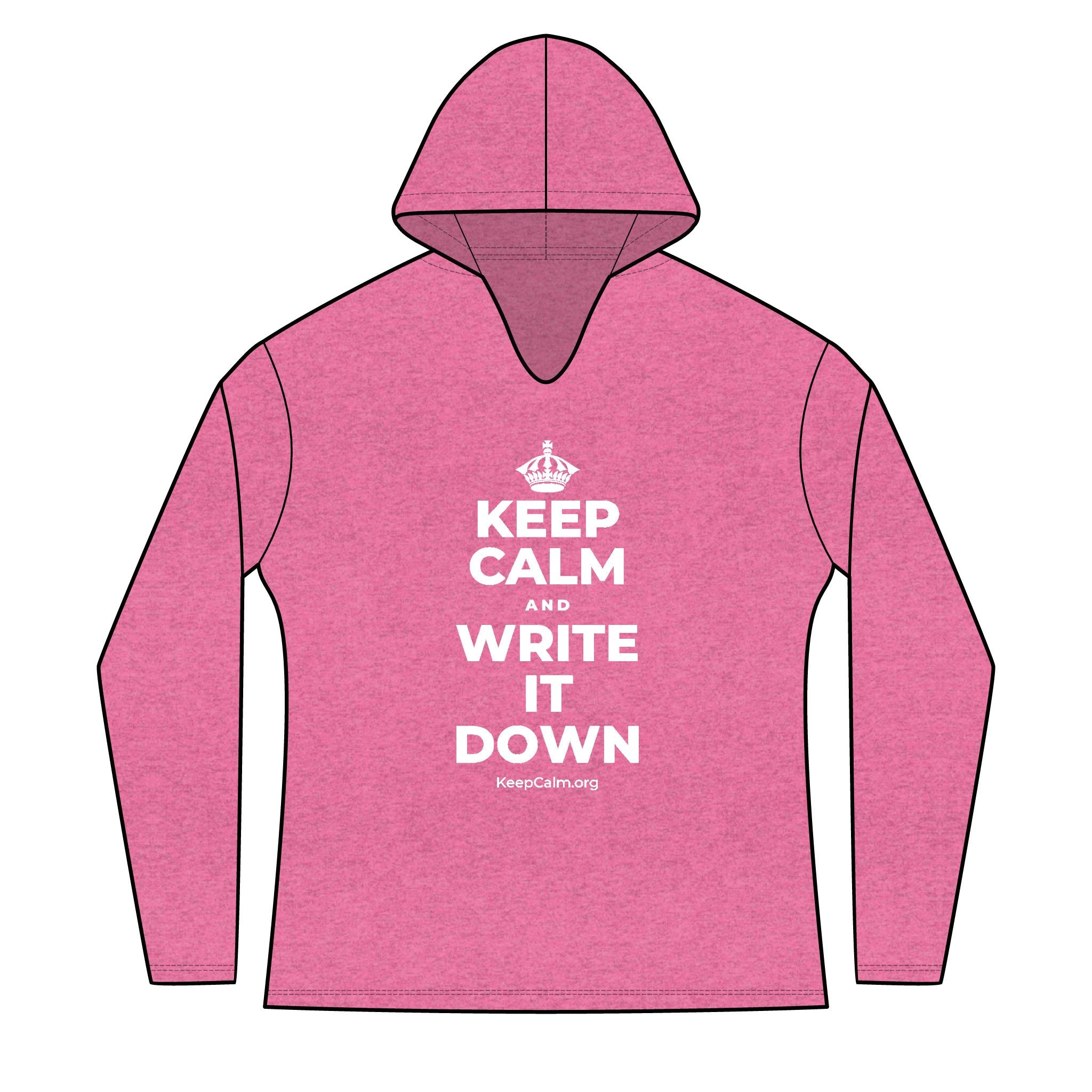 KEEP CALM AND WRITE IT DOWN Women's Long Sleeve Hoodie