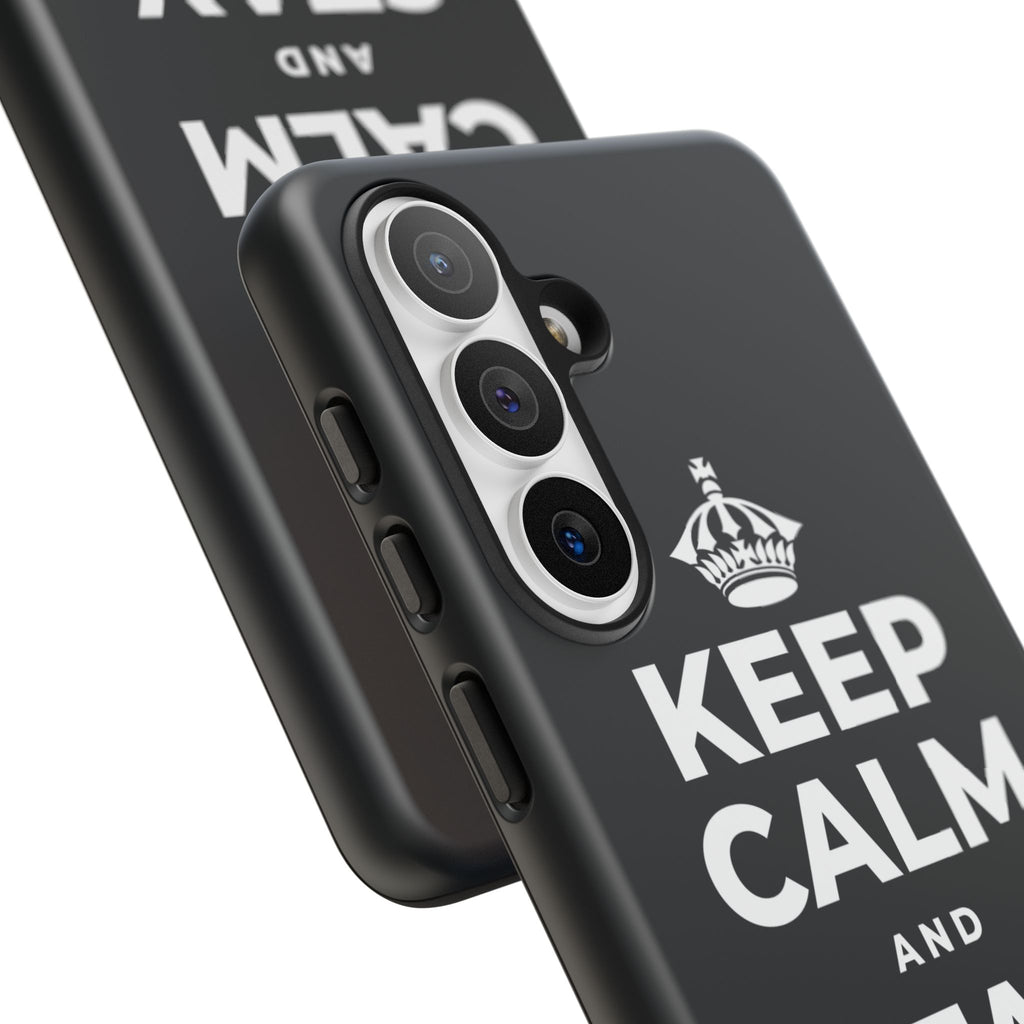 KEEP CALM AND STAY AWHILE Phone Case (Dark)